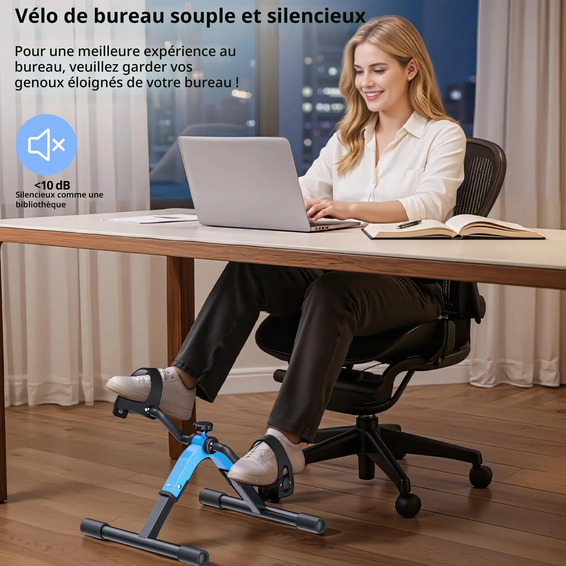 Mini Vélo d'appartement Pédalier pour Personnes âgées, Machine d'entraînement Bras sous Bureau
