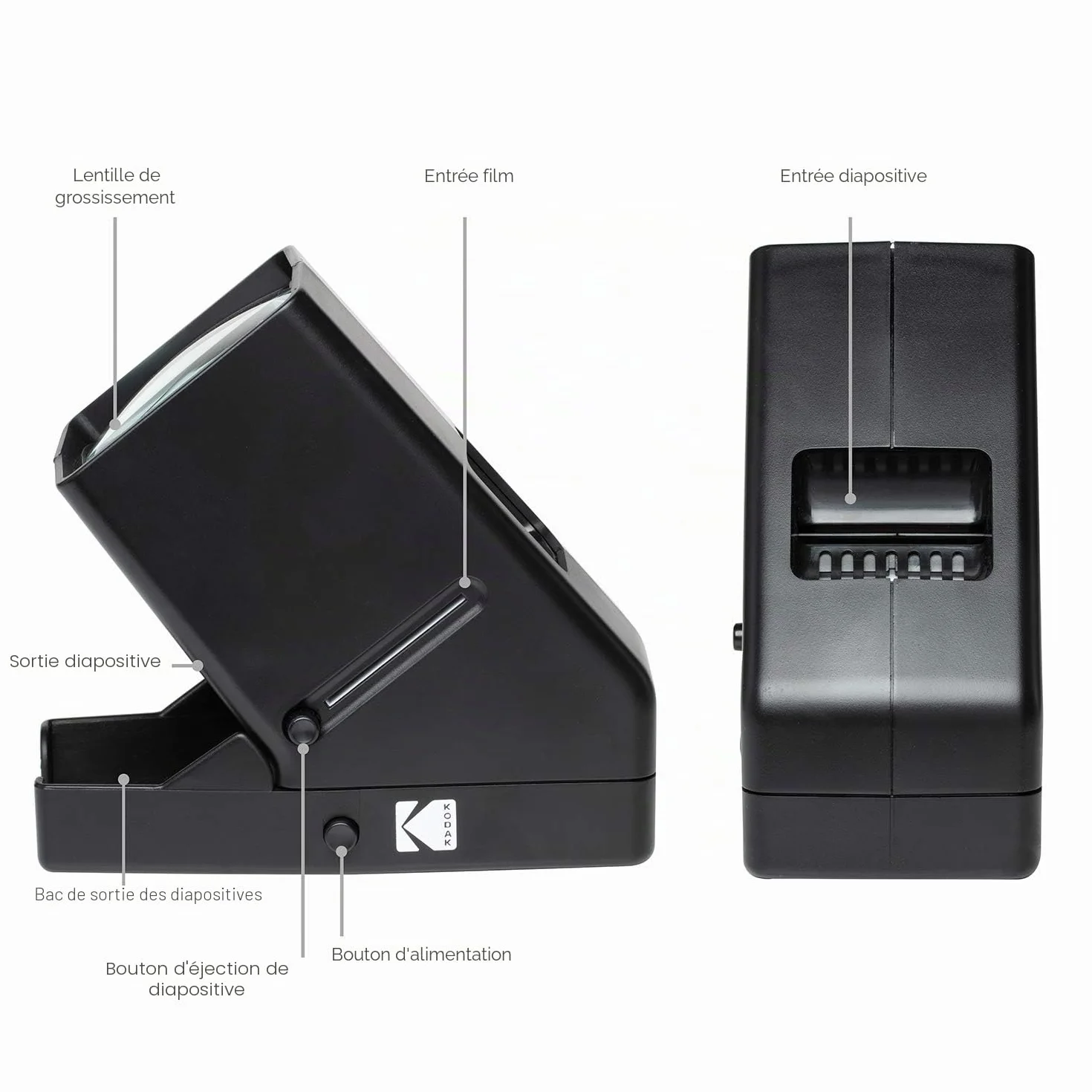 Kodak Visionneuse de Diapositives et de Films 35 mm - Fonctionnement sur Batterie, grossissement 3X, visualisation éclairée par LED - pour Diapositives 35 mm et négatifs de Films