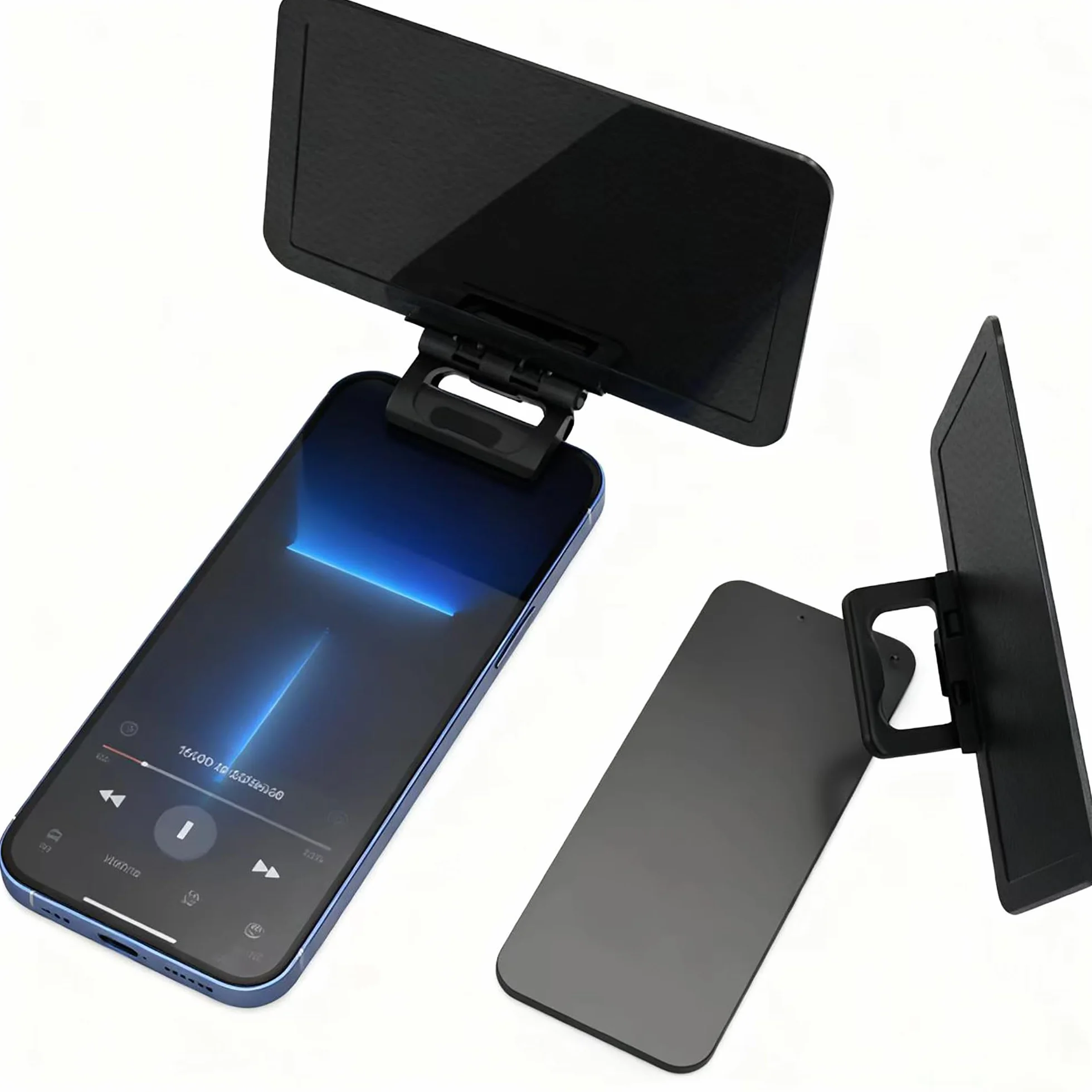 Lot de 2 Pare-Soleil pour Téléphone Portable Universel,Pliable et Antireflet - Protection UV pour Smartphone, Parasol Réglable pour Voiture, Vélo et Extérieur - Compatible Tous Smartphones