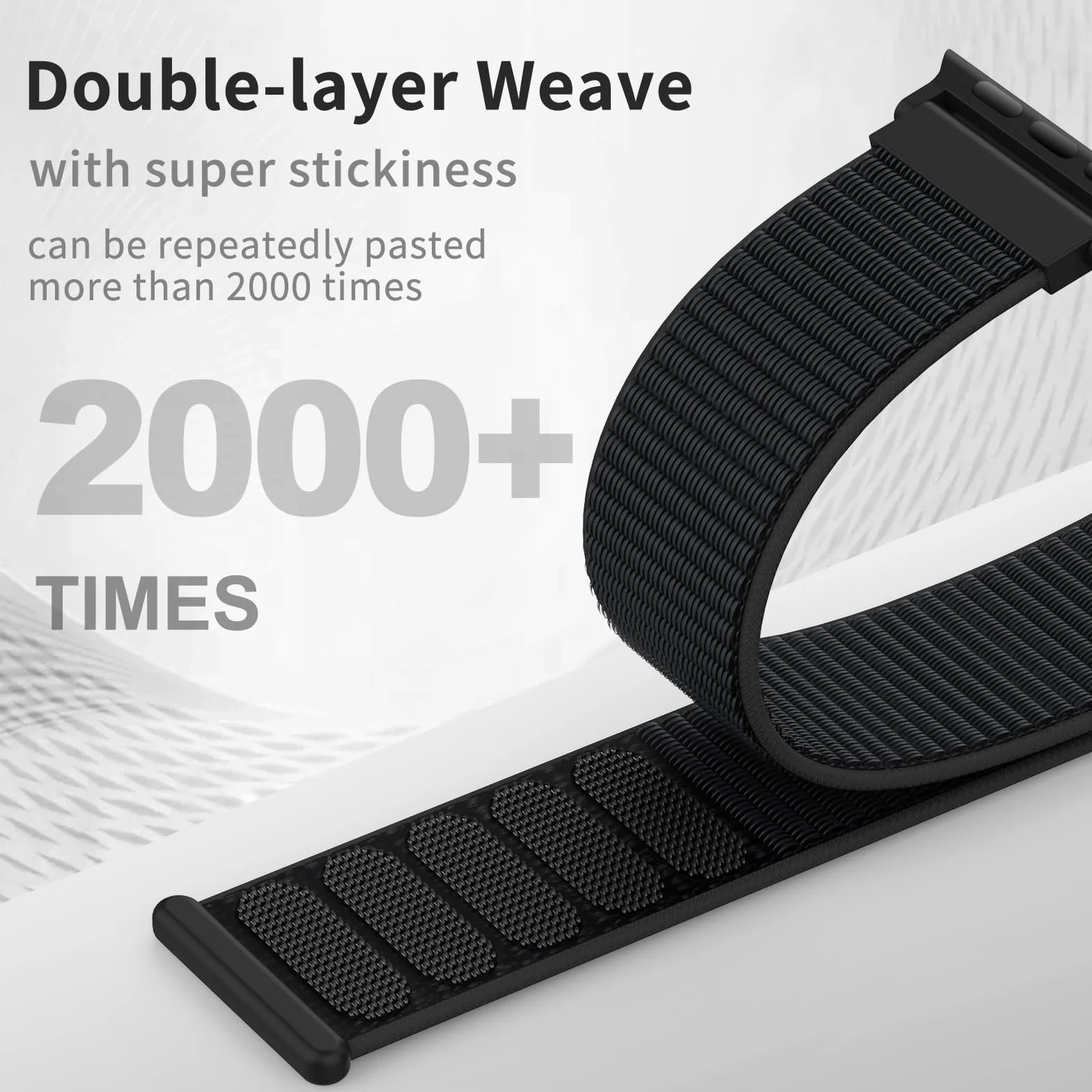AMSKY Boucle Sport Nylon Compatible avec Bracelet Apple Watch Se 40mm 44mm 46mm 42mm 45mm 41mm 38mm 49mm, pour iWatch Serie 11 10 9 8 7 6 5 4, SE Ultra 3 2 1, Noir, 46mm/44mm/45mm/49mm