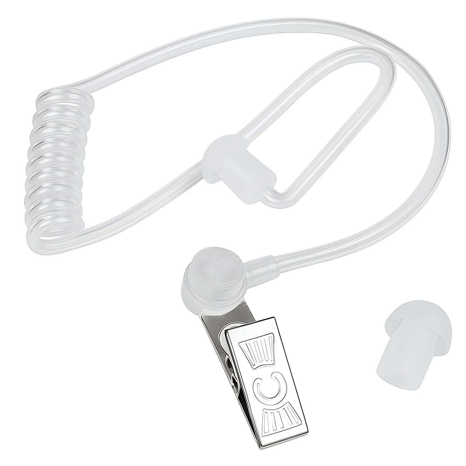 1 PCS Oreillettes Transparentes Walkie Talkie Earpiece Headset with Microphone et Tube Acoustique, Oreillette Sécurité Compatible T60 à T92, Accessoire Discret pour Agent, Sport, Déguisement Enfant