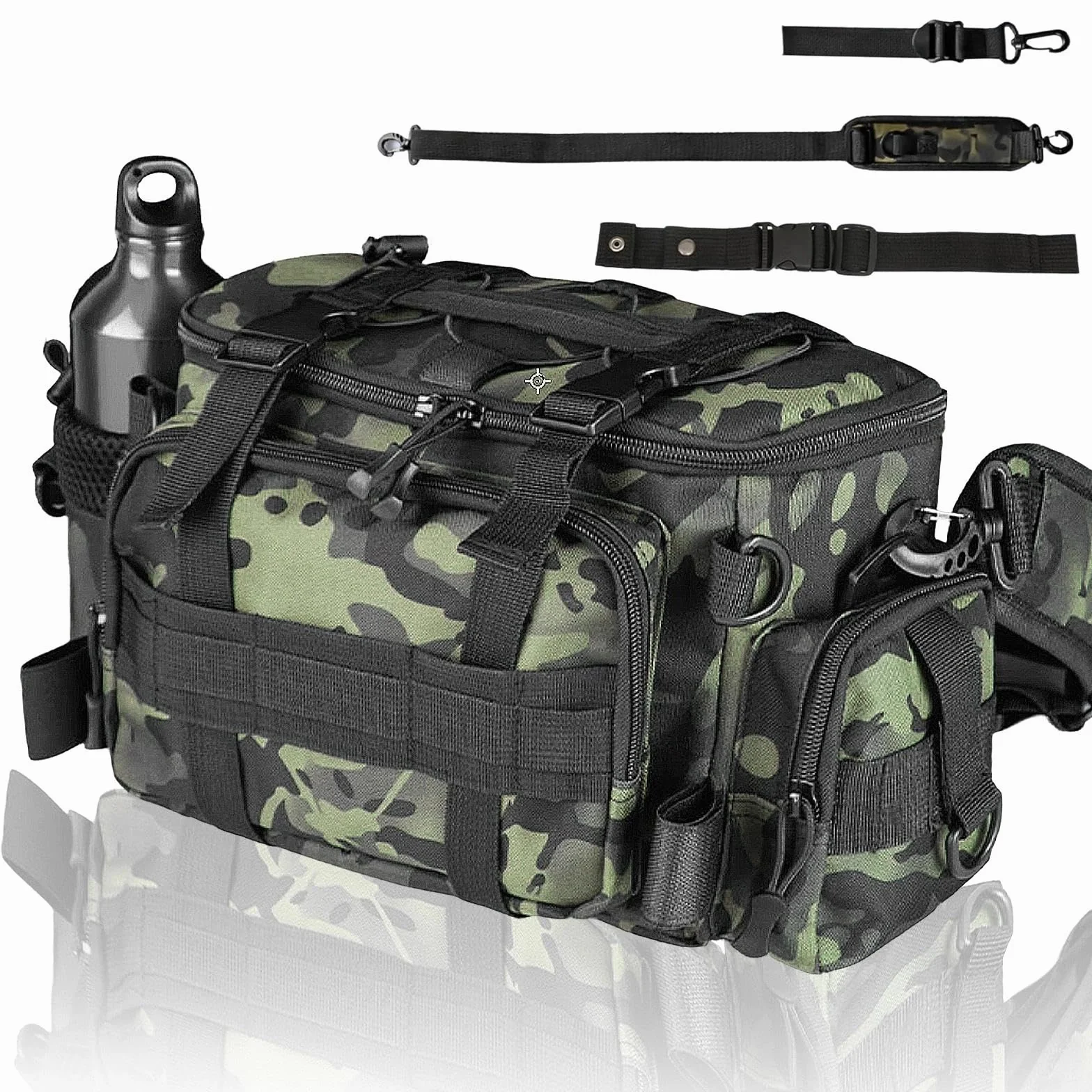 Sac de Pêche Grande Capacité Camouflage Stockage Matériel Rangement Multifonctionnel