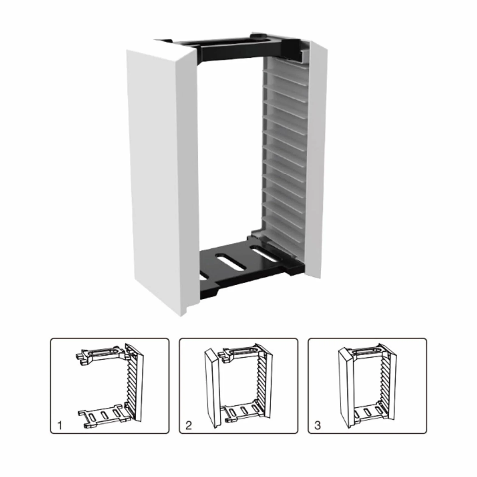 Wallfire Tour de Stockage de Jeu pour PS3, PS4, PS5, Xbox, Switch Games, Universal Game Card Box Storage Rack Tour de Stockage de Jeu vidéo Peut contenir 12 disques de Jeu