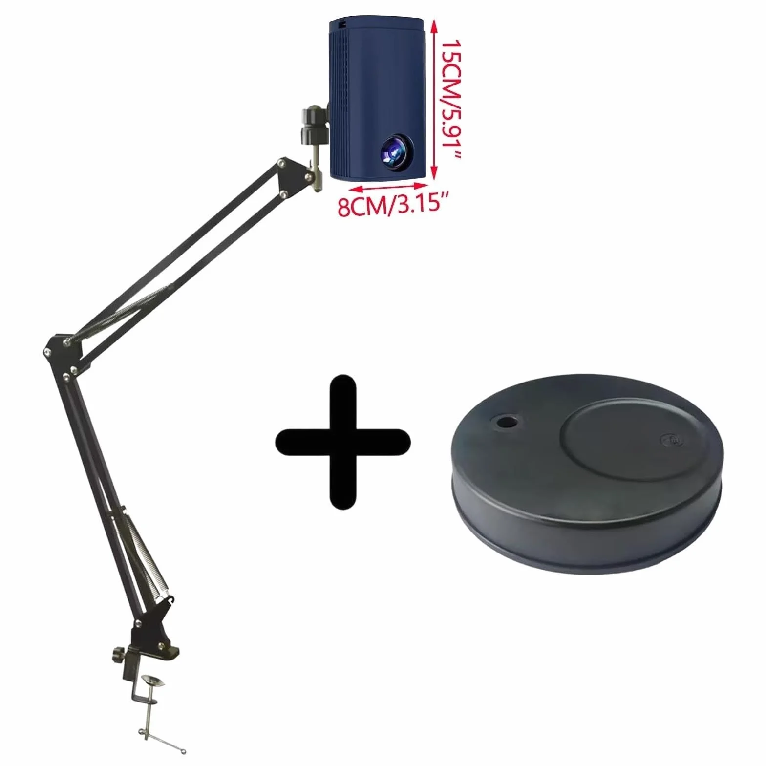 Projecteur de Dessin Intelligent Portable avec Support, pour Bureau/Toile/Mur, USB/Smartphone, Télécommande, Blanc 1.95m