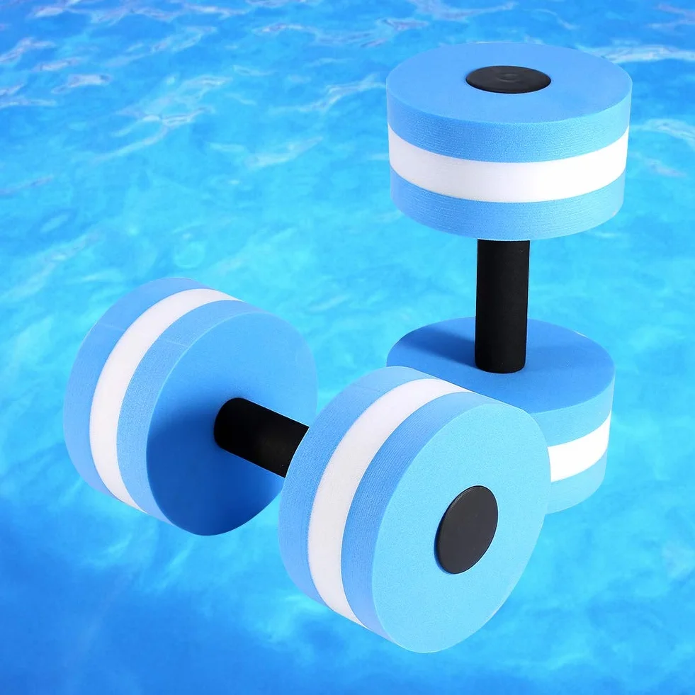 Lot de 2 haltères d'aquagym en mousse EVA pour l'aqua-fitness et l'hydrothérapie