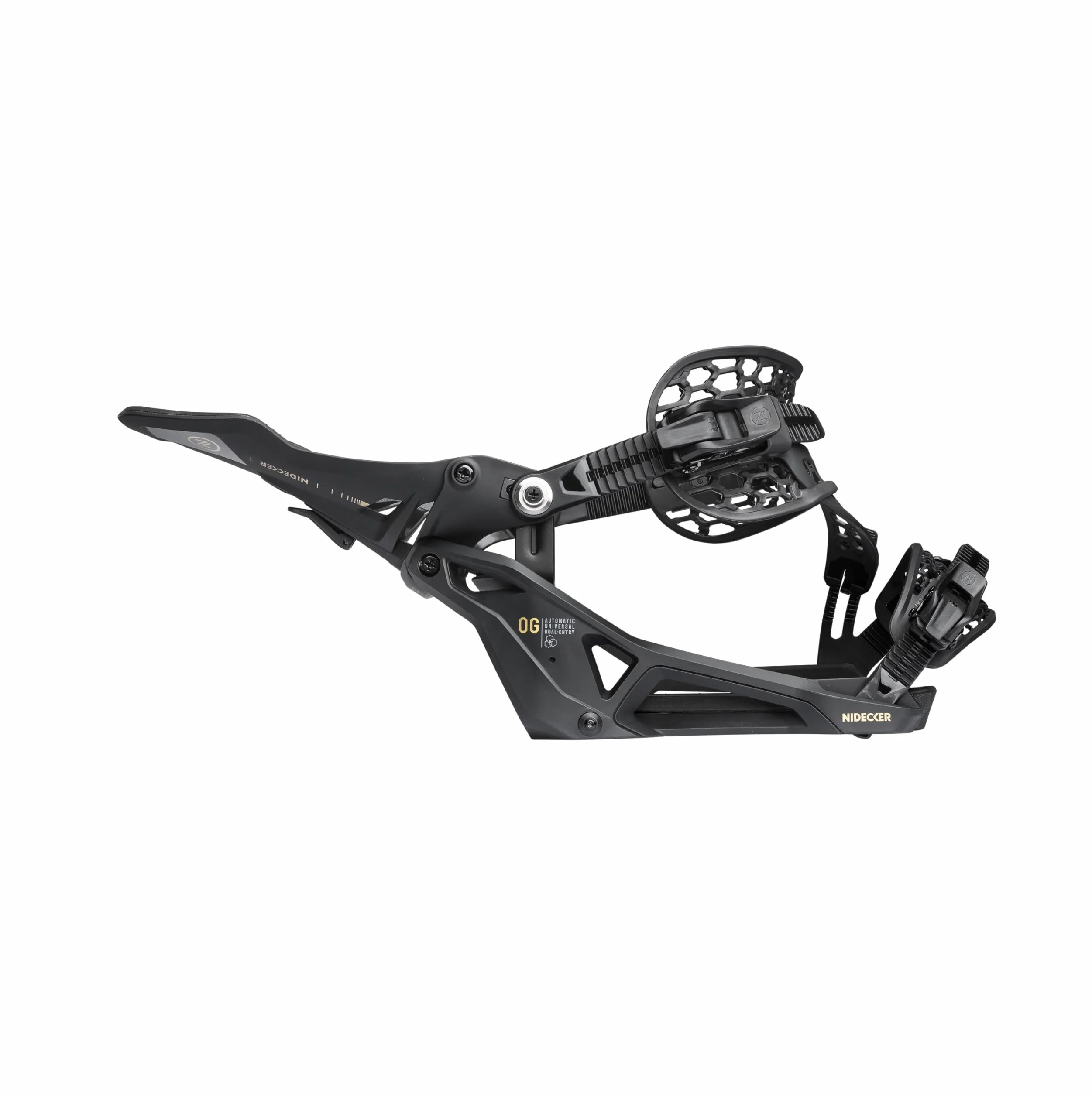 Nidecker OG Supermatic Fixations de Snowboard avec Ouverture Automatique et Spoiler inclinable