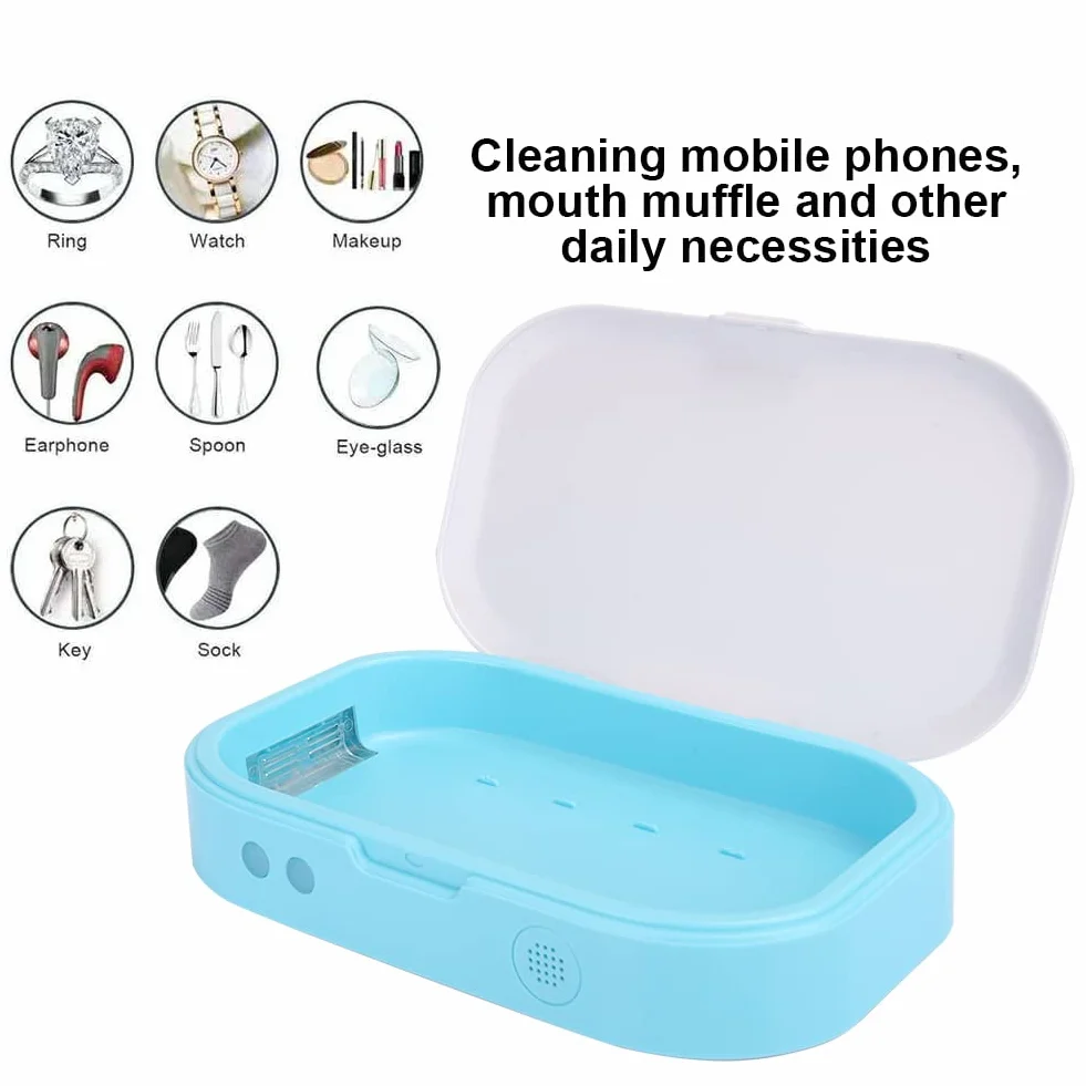 Boîte Ultraviolette, Outil de Nettoyage de Téléphone Portable, Boîte de Nettoyage Durable et Durable, Brosse à Dents pour Téléphones Mobiles