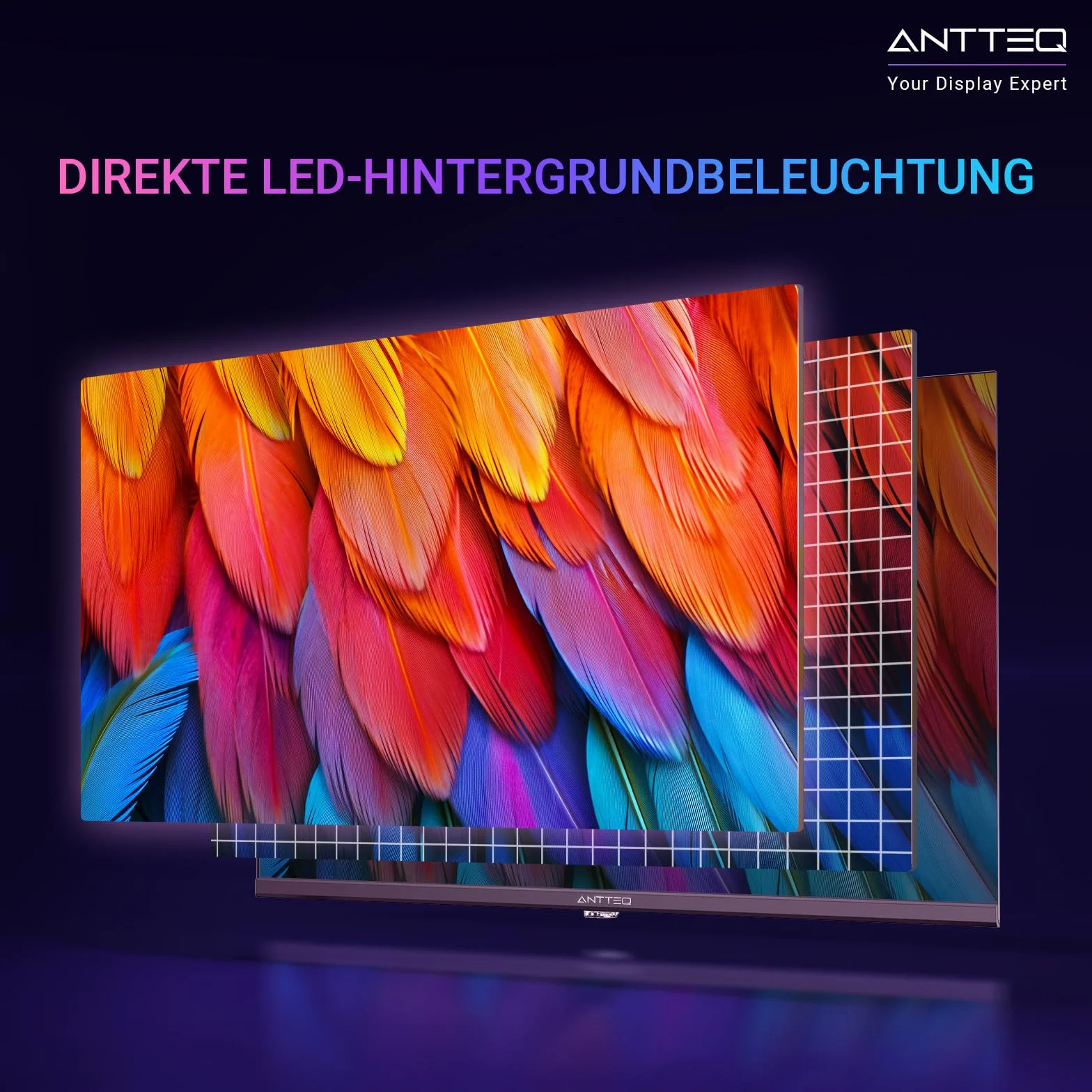 Antteq V25-AF3Q1 Smart TV 25 Pouces (64cm) Full HD,Vidaa OS Télévision avec Triple Tuner Appli Mobile,APP Store,Netflix/DAZN/WiFi, HDMI