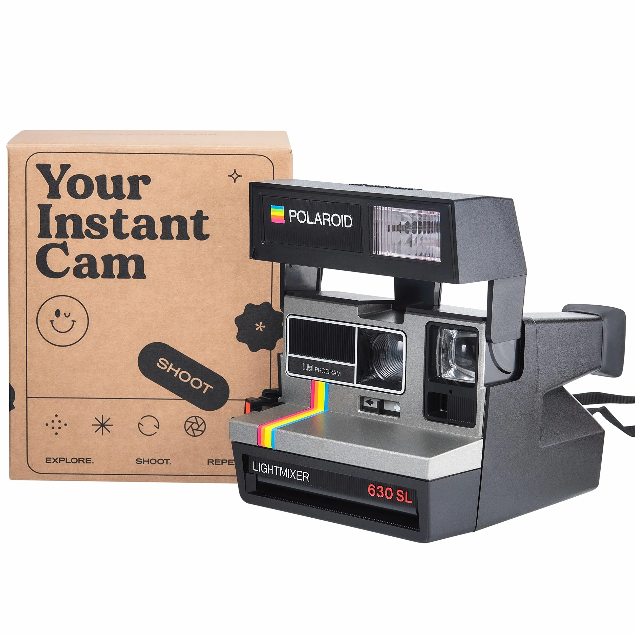 Polaroid 630 SL Lightmixer Silver woth Rainbow Stripe