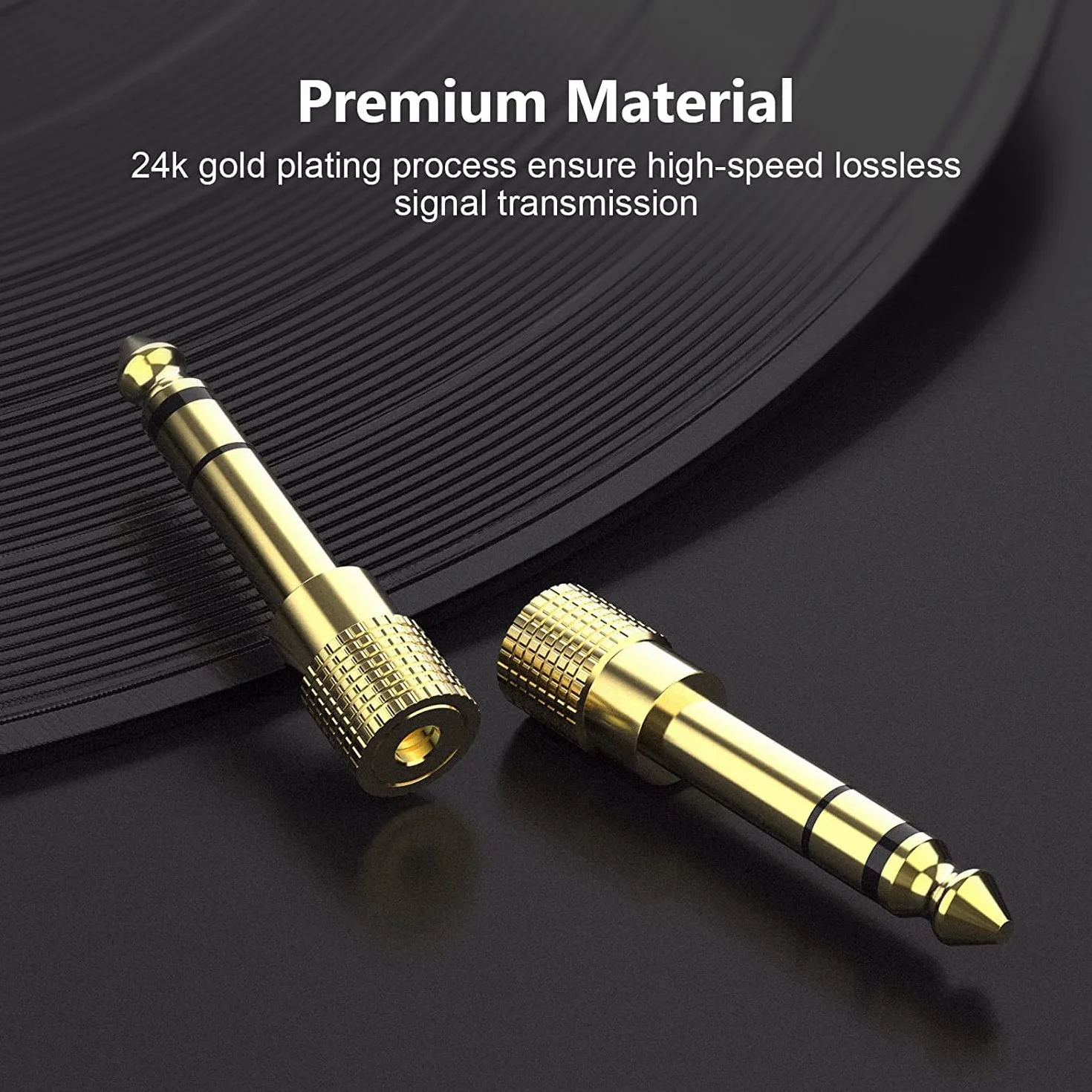 PremiumCord Adaptateur stéréo 6,3 mm femelle vers 3,5 mm plaqué or