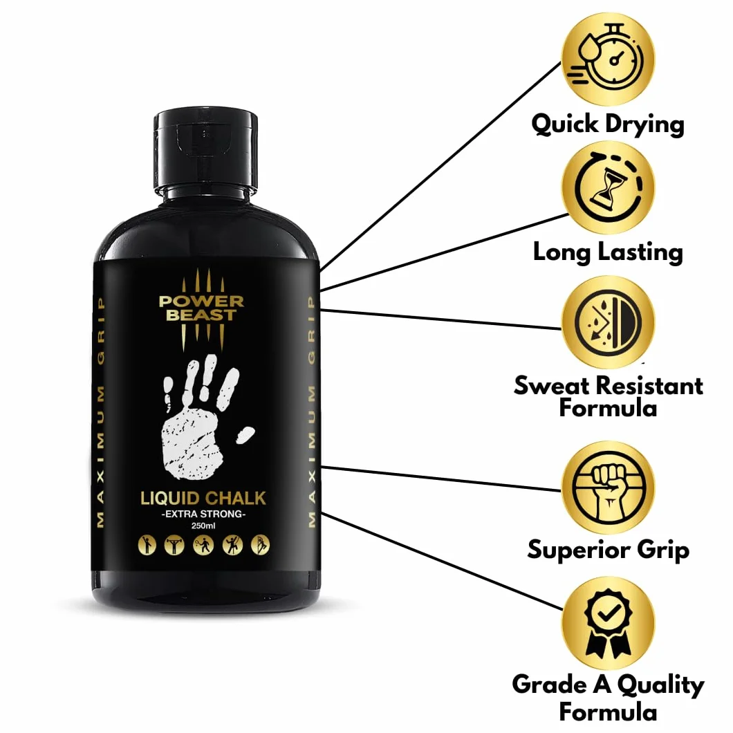Magnesie Liquide Liquid Chalk 250ML + 50ML pour Gymnastique Escalade Haltérophilie Cross Training