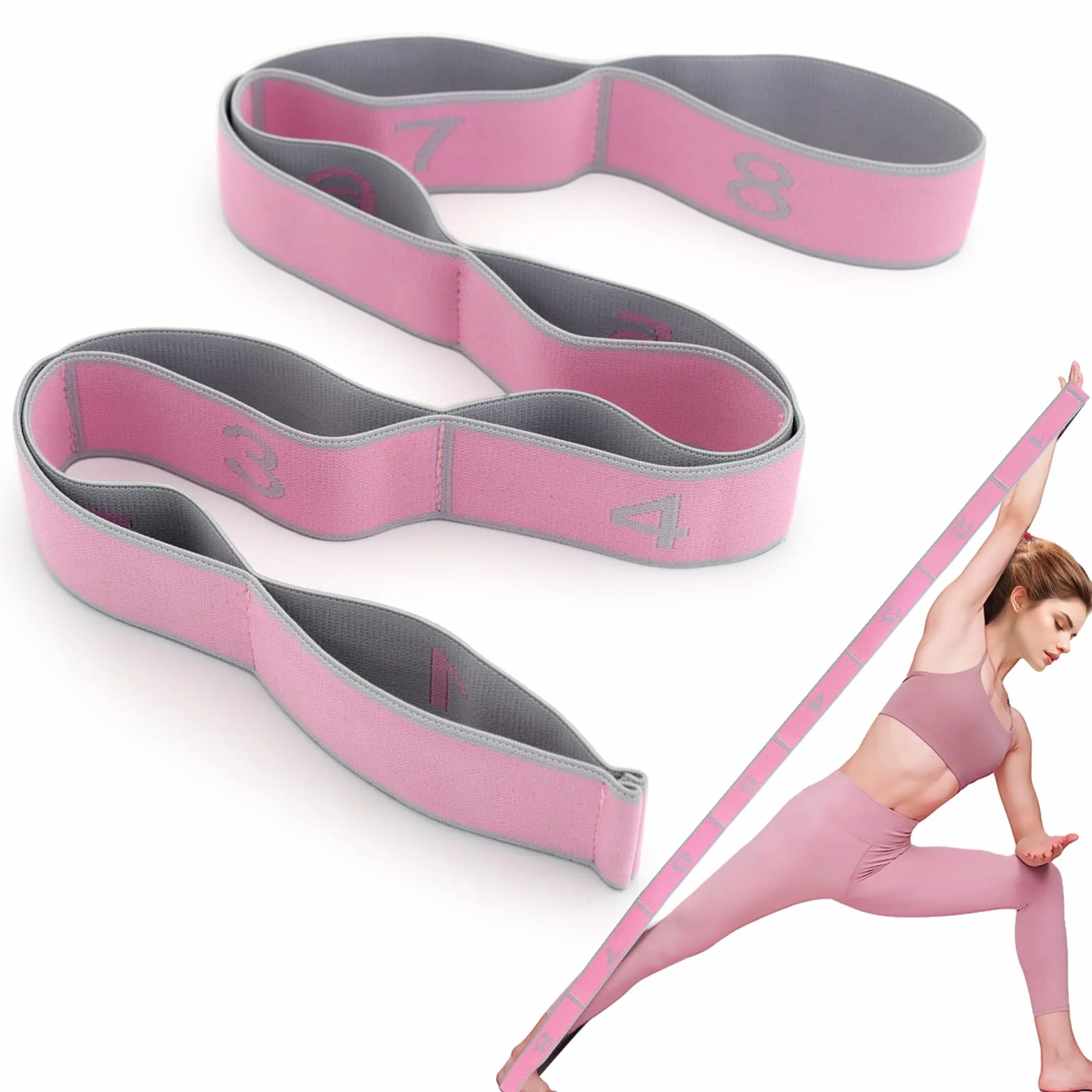 XIANGLONGY Bande Élastique Musculation 8 Niveaux de Forces pour Fitness Yoga Pilates