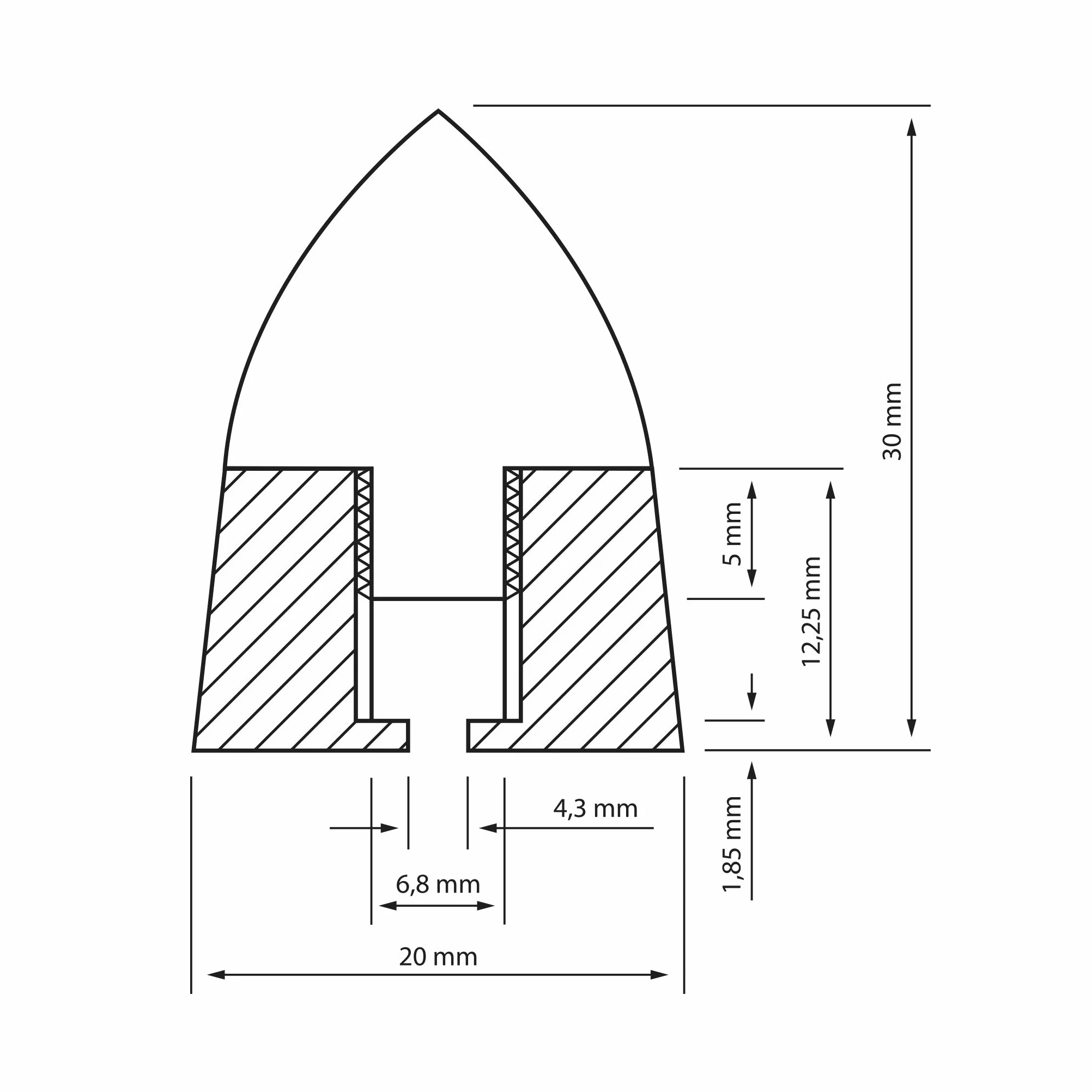 Dynavox Lot de 4 absorbeurs de sous-Watts réglables en Hauteur pour Haut-parleurs, boîtiers ou appareils Hi-FI, Montage à vis, Noir