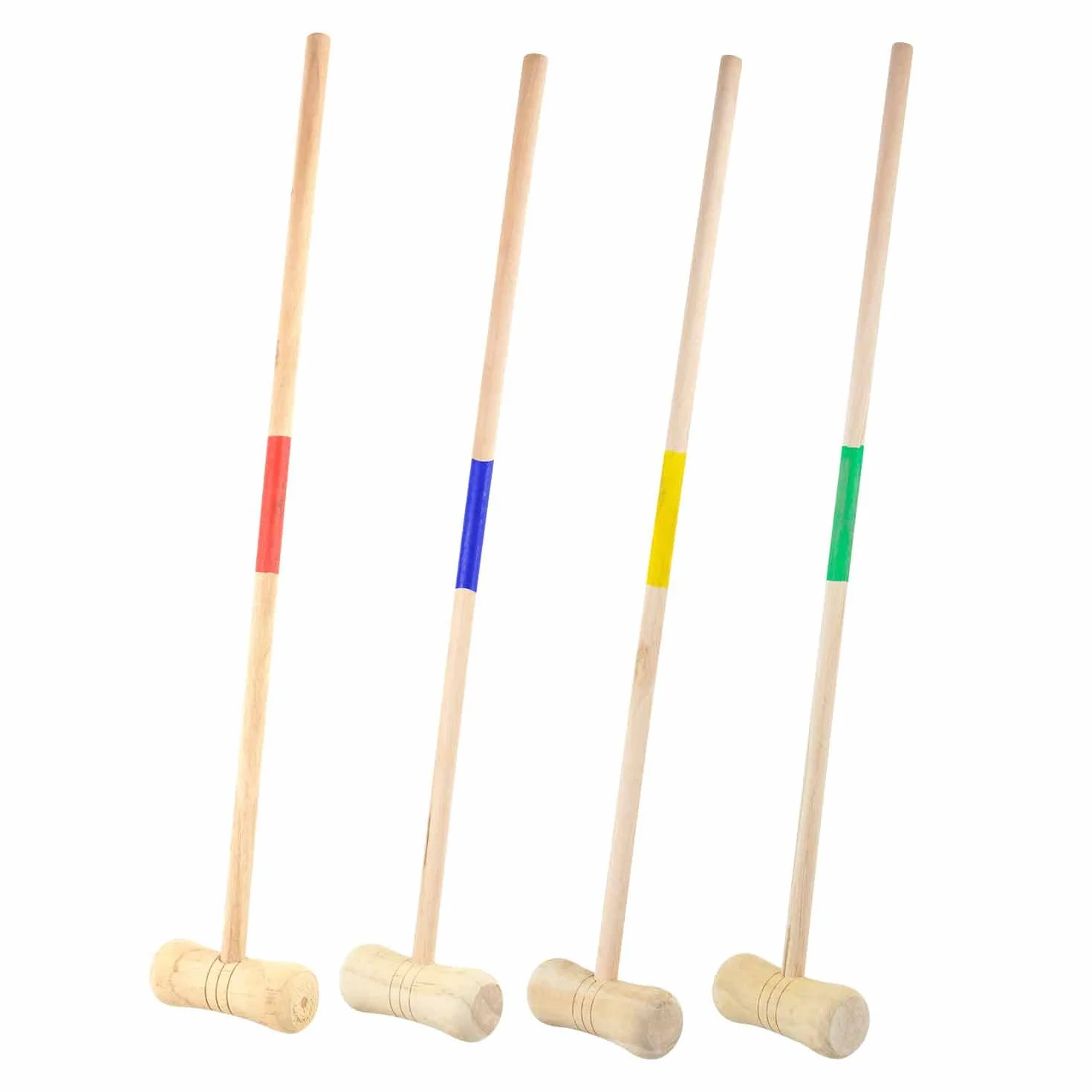 Idena Jeu de Croquet en Bois avec Maillets, Boules, Buts en Métal et Filet de Transport