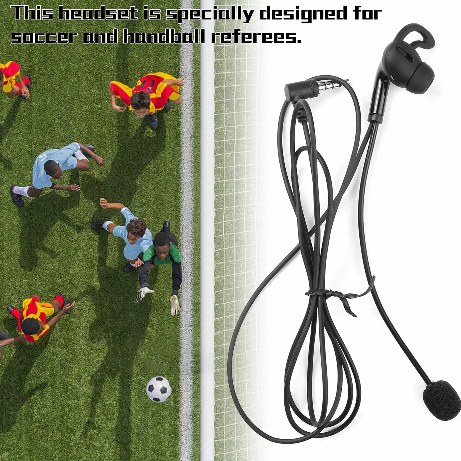Casque D'arbitre avec Microphone écouteurs pour Arbitres de Football Handball