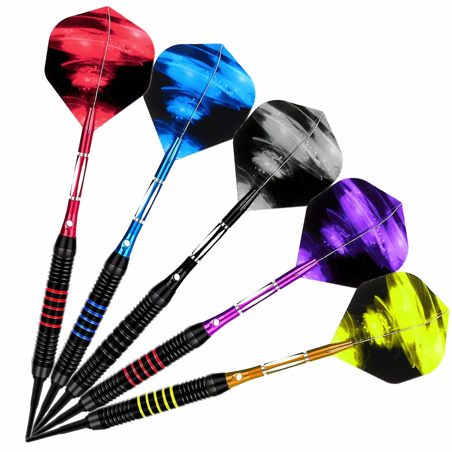 Flechette Pointe Plastique Pro 18g, Set de Flechettes à Pointe Souple pour Cible Electronique 3 Fléchettes
