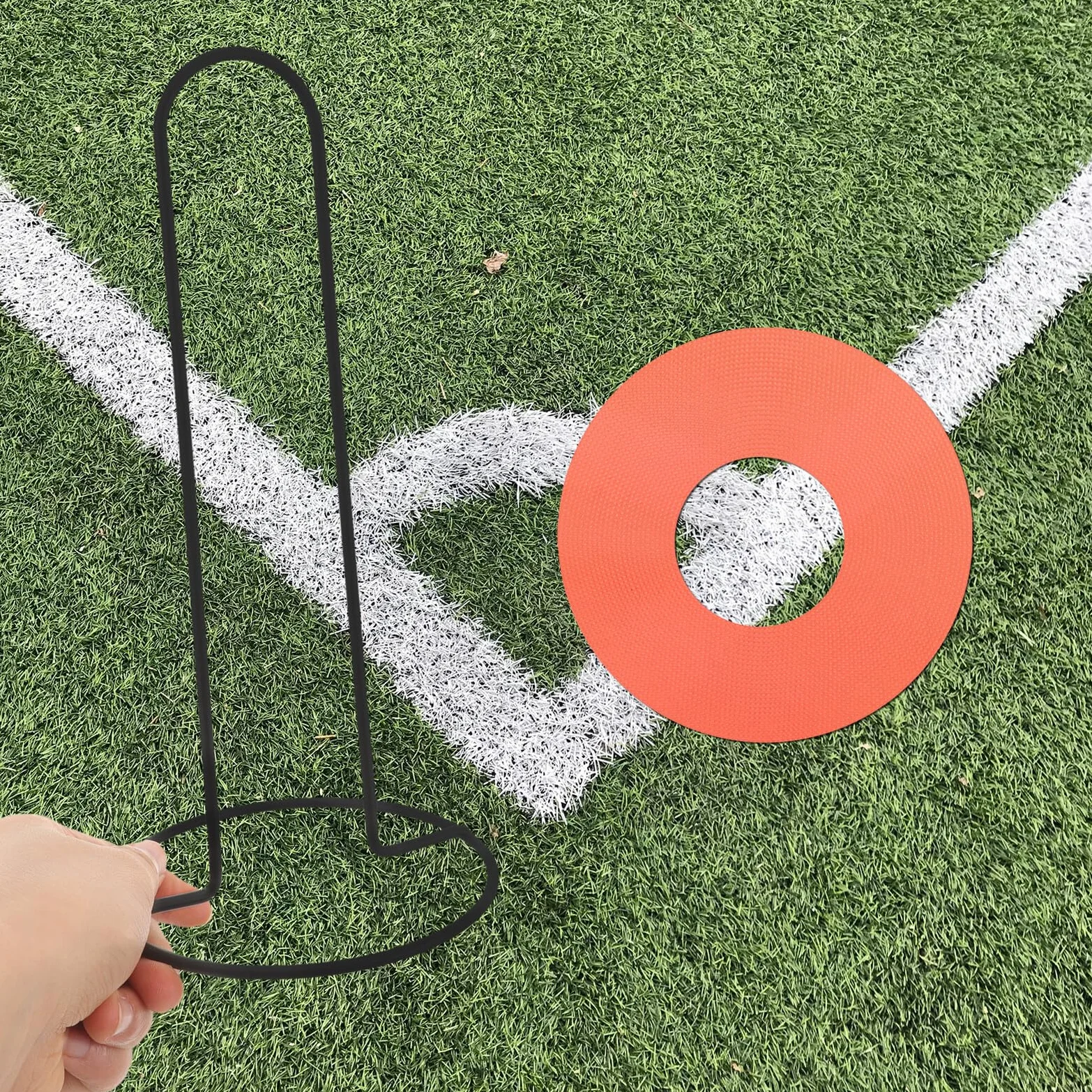 Support pour Cônes de Football en Fer Noir, Étagère Multifonction pour Disques et Bases