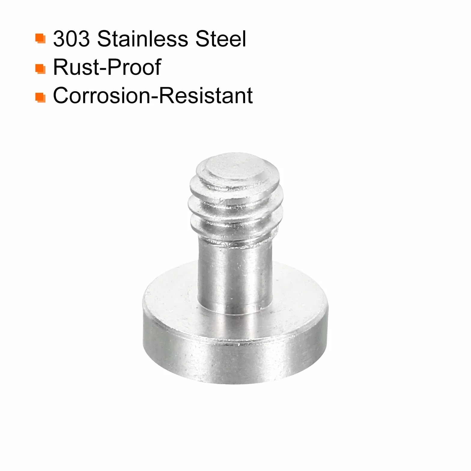PATIKIL 1/4"-20 Fil 13mm Longueur Caméra Rapide Libération Vis Trépied Vis, 3 Paquet Acier INOX Hexagon Fente Vis pour DSLR Caméra Appareillage Accessoires, Argent