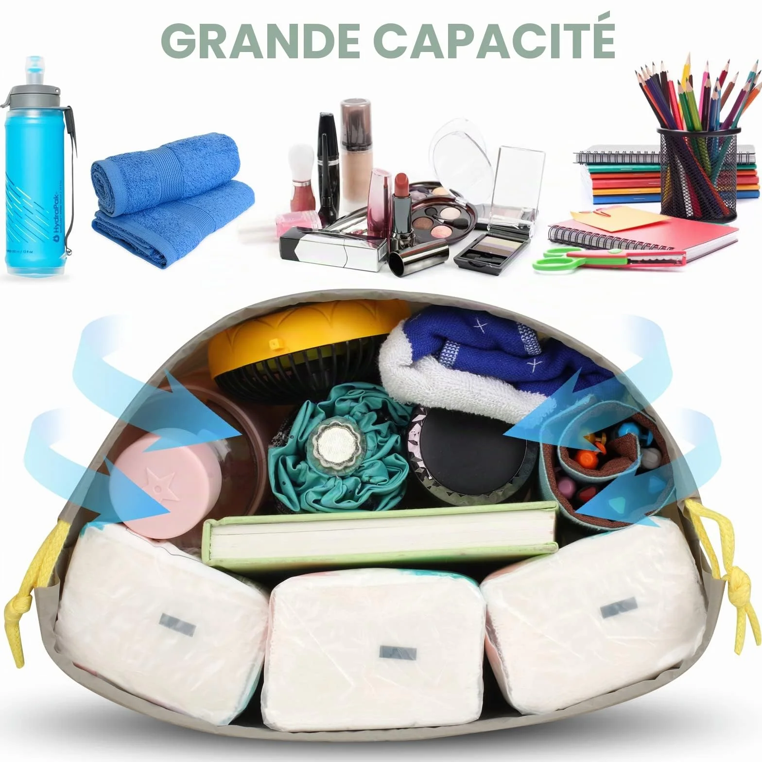 Annhao Sac Imperméable avec Cordon 10 Pcs Sac à Cordon Sport Gym Organisateur de Bagages Imperméable