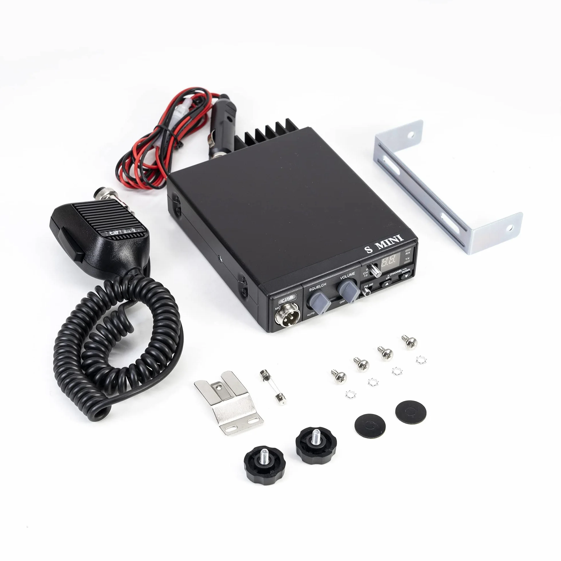 Radio CB CRT S Mini Double Tension, 12/24V, 4W, avec ASQ, AM-FM