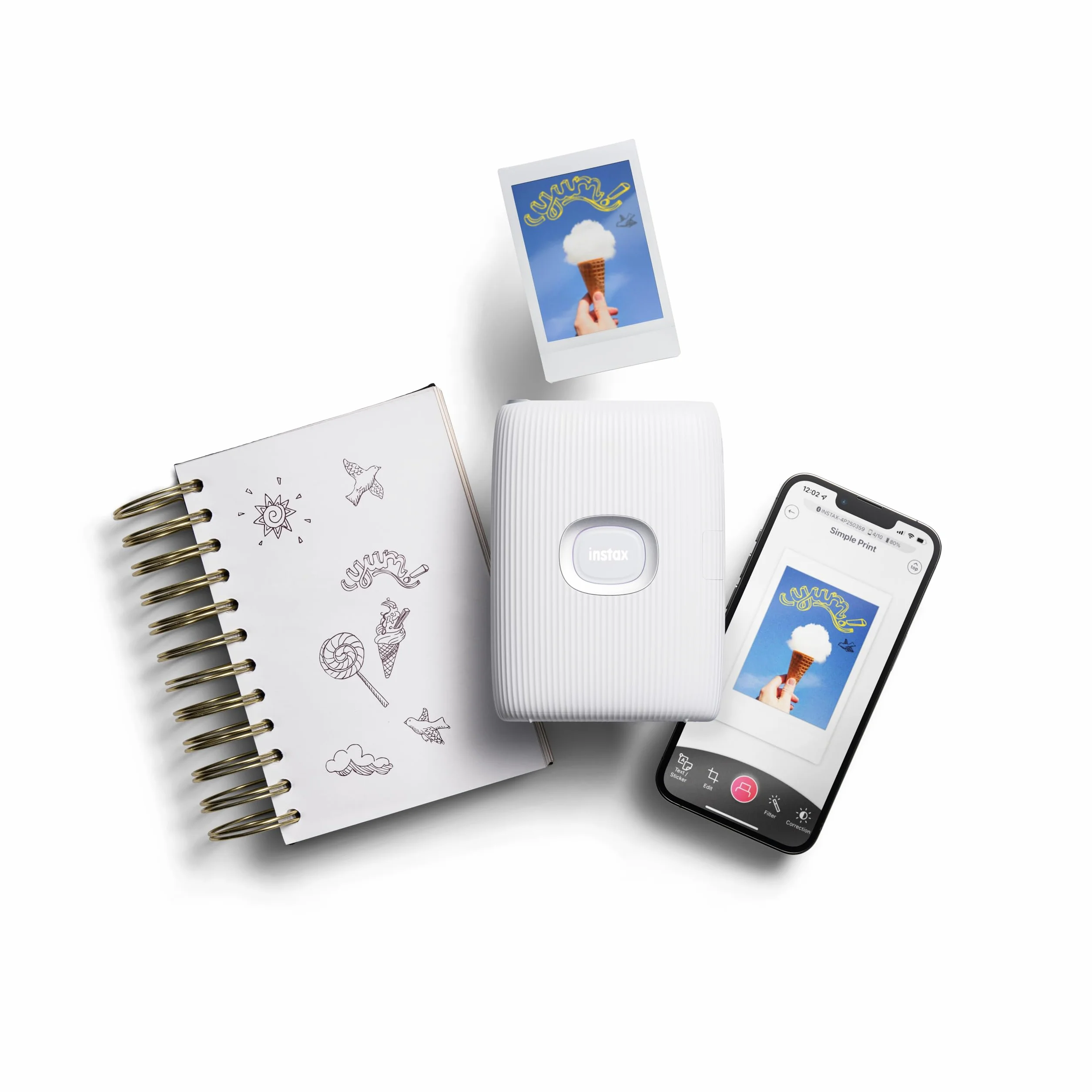 INSTAX Fujifilm Mini LINK2 Clay White Smartphone Printer