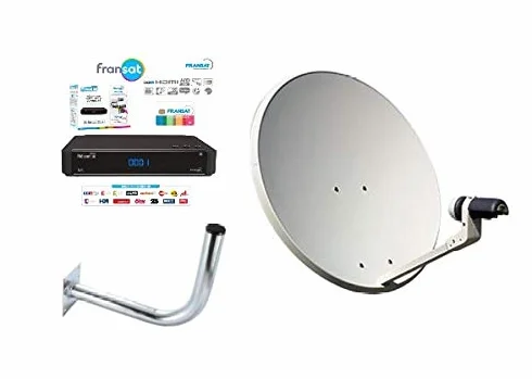 Kit Récepteur FRANSAT + Parabole 60 cm avec LNB et support