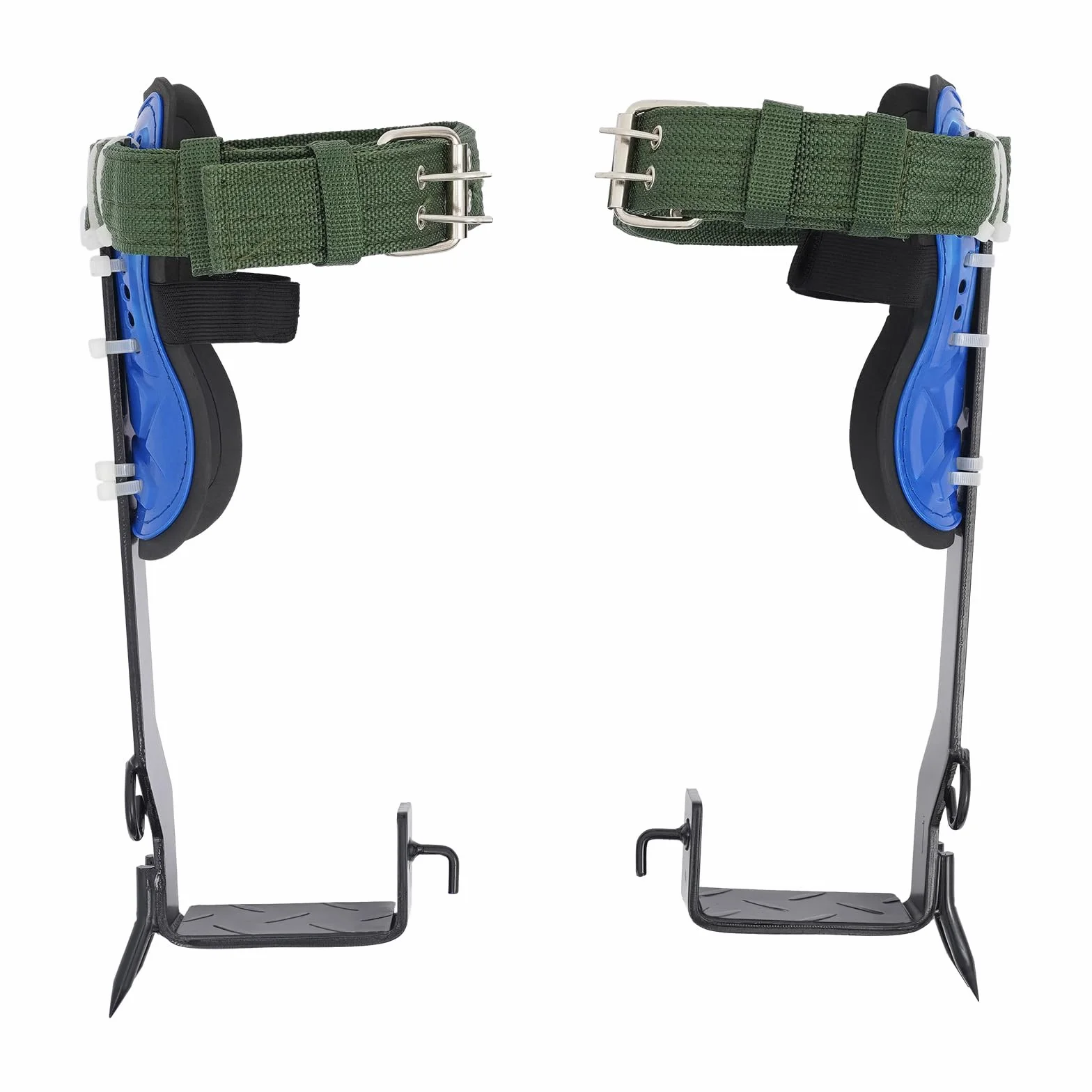 Crampons d'arbre en acier trempé 45# avec sangles réglables, pédale antidérapante 100kg pour élagage et cueillette
