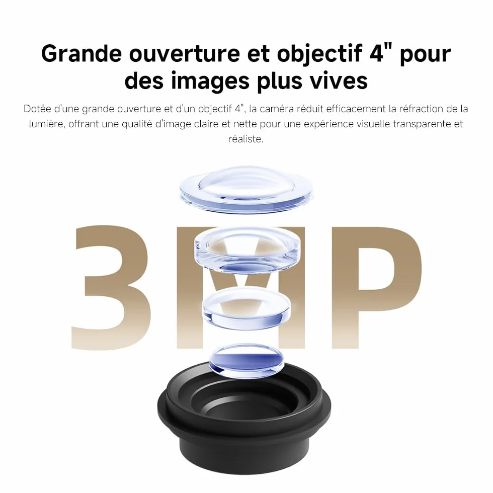 XIAOMI C301 Caméra Intérieure 2K 3MP 360° Surveillance WiFi 6 Détection Personnes Audio Bidirectionnel