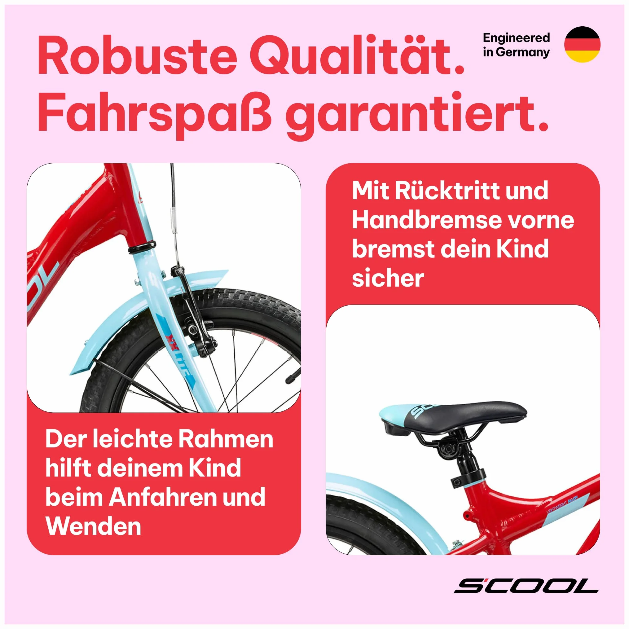 S'COOL XXlite 16/18" vélo enfant 1 vitesse 4-7 ans 100-120 cm