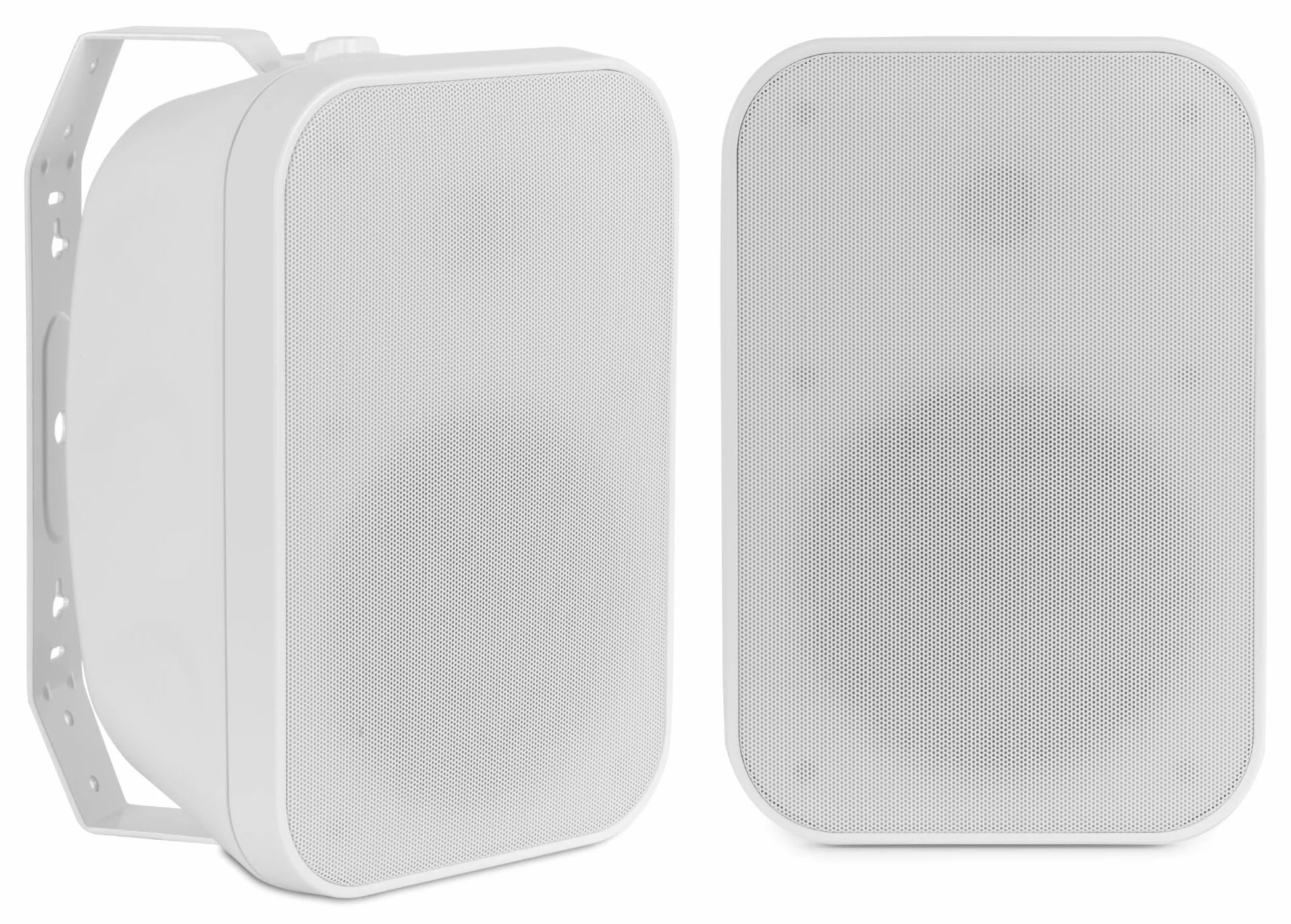 McGrey OLS-651WH Enceintes Extérieures Lot de 2 - Système Deux Voies - IP56 - pour Restaurant, Biergarten, Terrasse & Jardin - Woofer 6,5" et Tweeter 1" - 60 Watts - Compatible 70/100V - Blanc