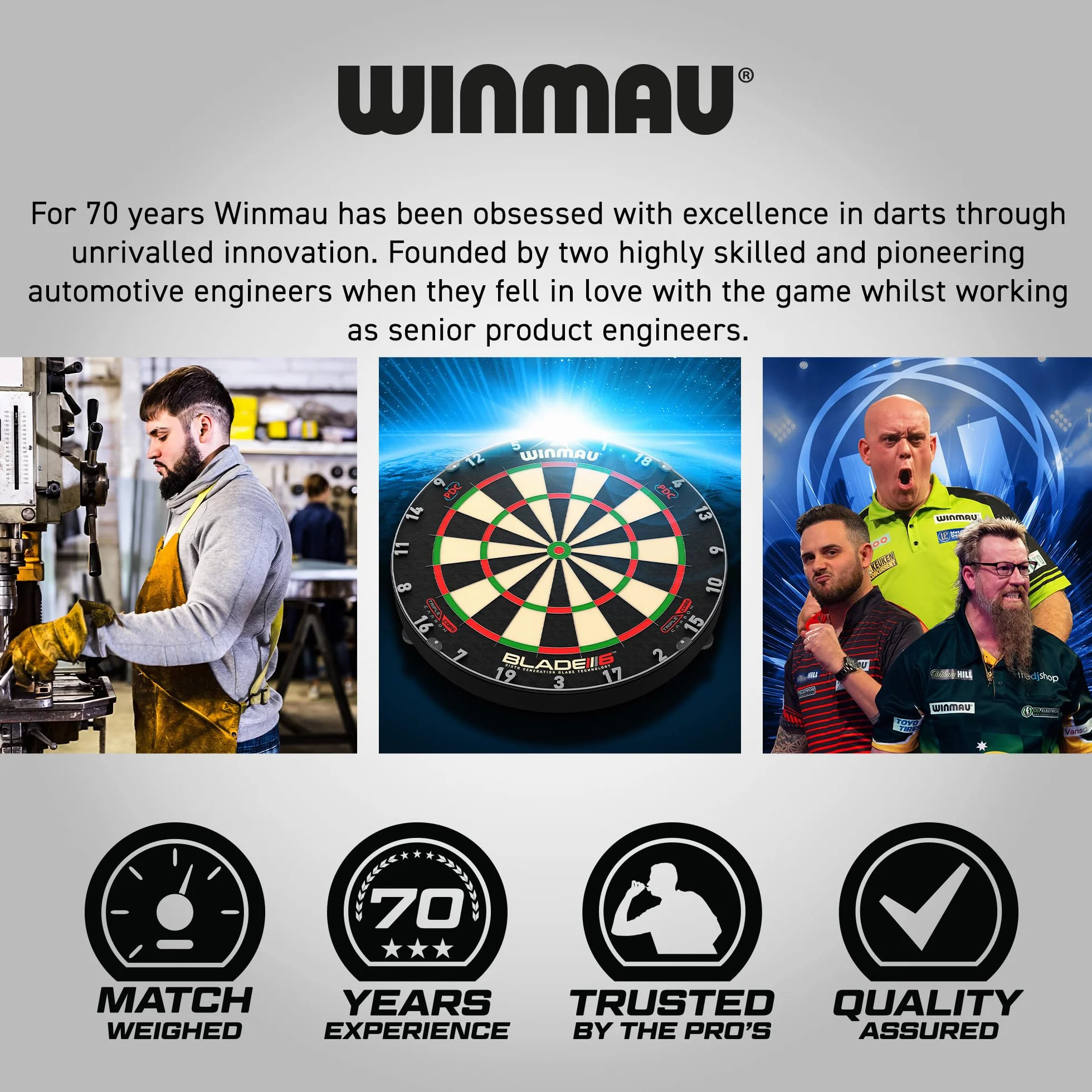 WINMAU Michael van Gerwen MvG Coffret 50 fléchettes avec tiges et ailettes