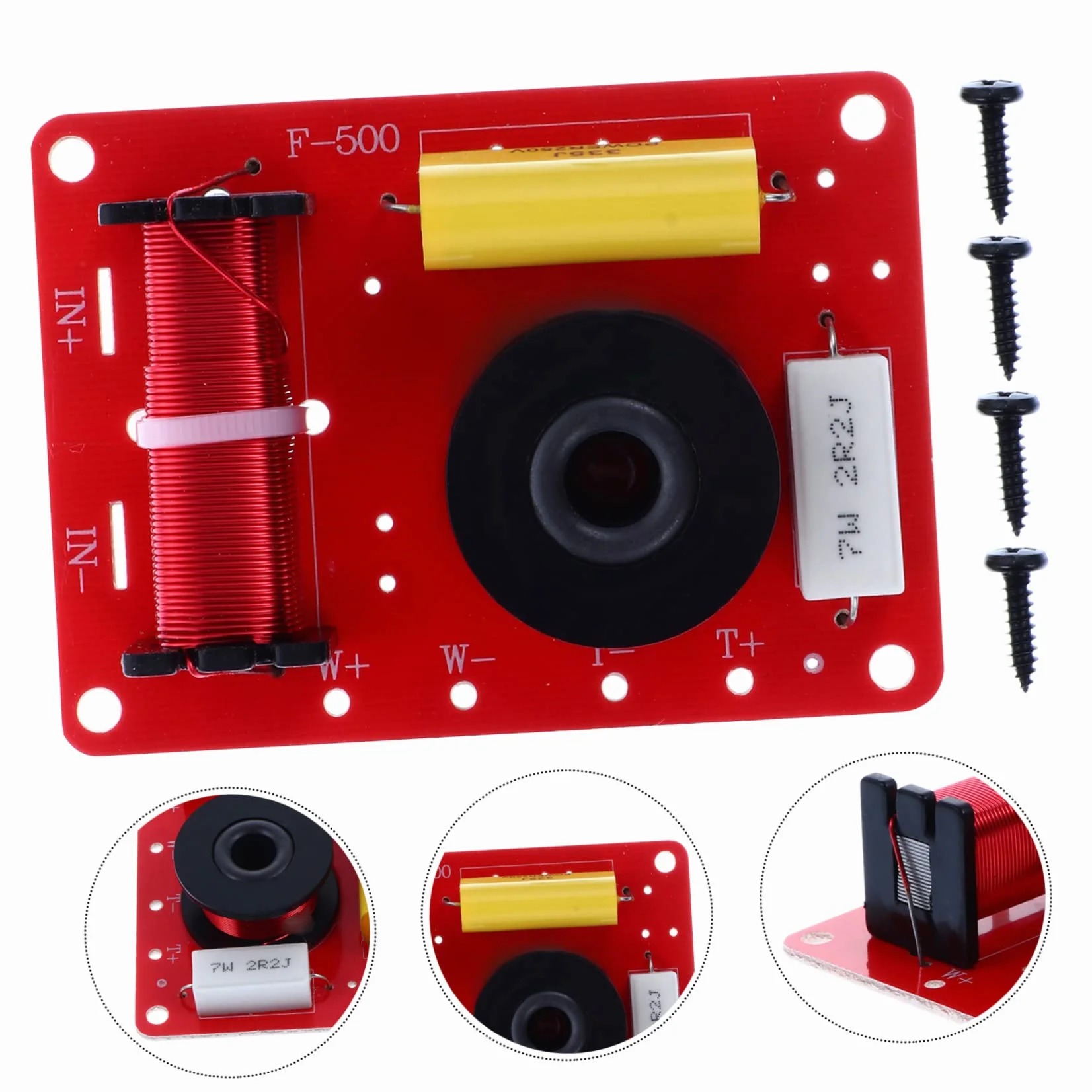 Uonlytech 2pièces Filtre De Crossover Audio pour Haut-parleurs Diviseur De Fréquence Treble Bass pour Système Audio Automobile Accessoire pour Amélioration Qualité Sonore
