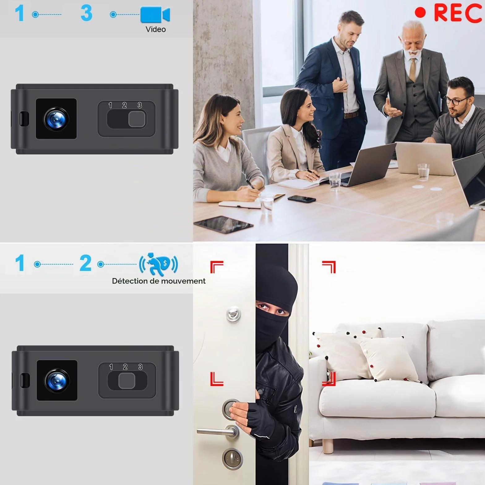 HGYGHO 64GB Caméra Cachée Clé USB, 1080P Mini Caméra Espion Clef USB avec Détection de Mouvement, Petite Camera Surveillance Espion Camera Corporelle Mémoire Stick pour la Maison et du Bureau