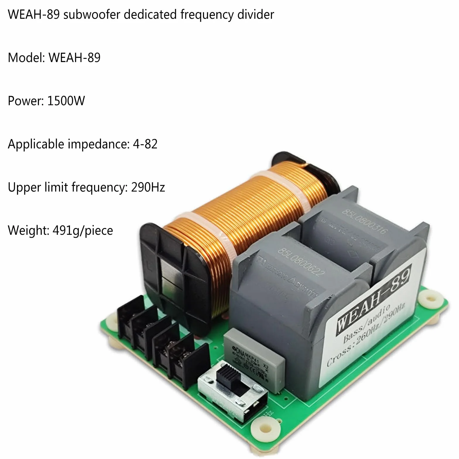 Filtre répartiteur de fréquence pour caisson de basses 1500 W