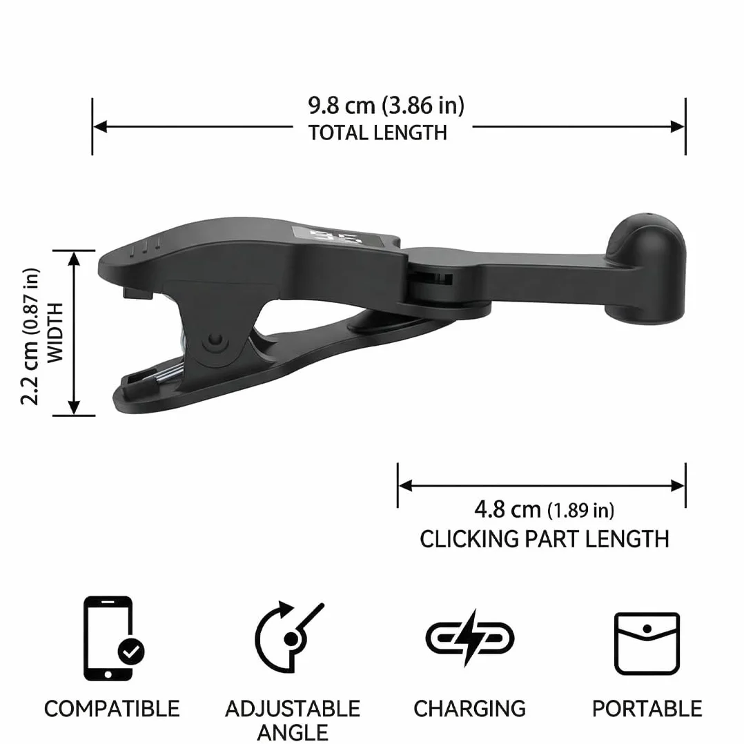 Auto Screen Clicker Portable Simulé Doigt Clic Continu Vitesse Réglable Clicker Physique Adapté aux Jeux, Noir