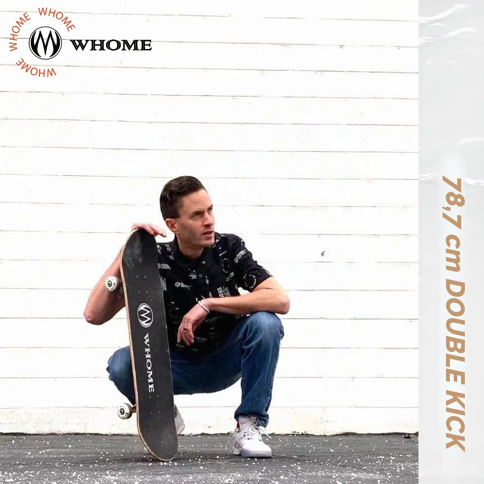 WHOME Pro Skateboard Complet 31x8 inch Plateau 8 Plis érable Alpin Roulement ABEC-9