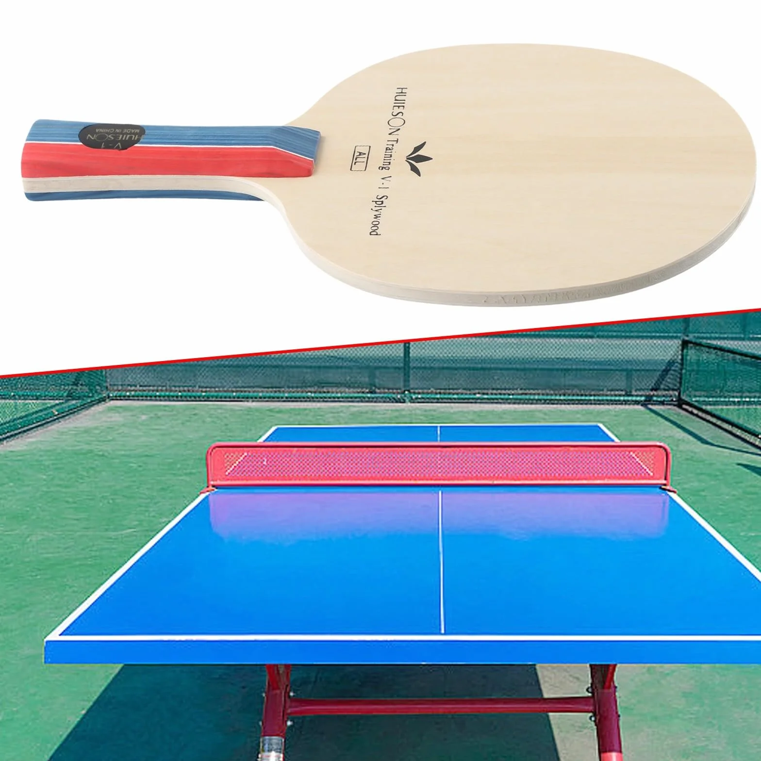 Lame en bois 5 plis pour raquette de ping-pong compatible Shakehand Grip et Pen Hold Grip