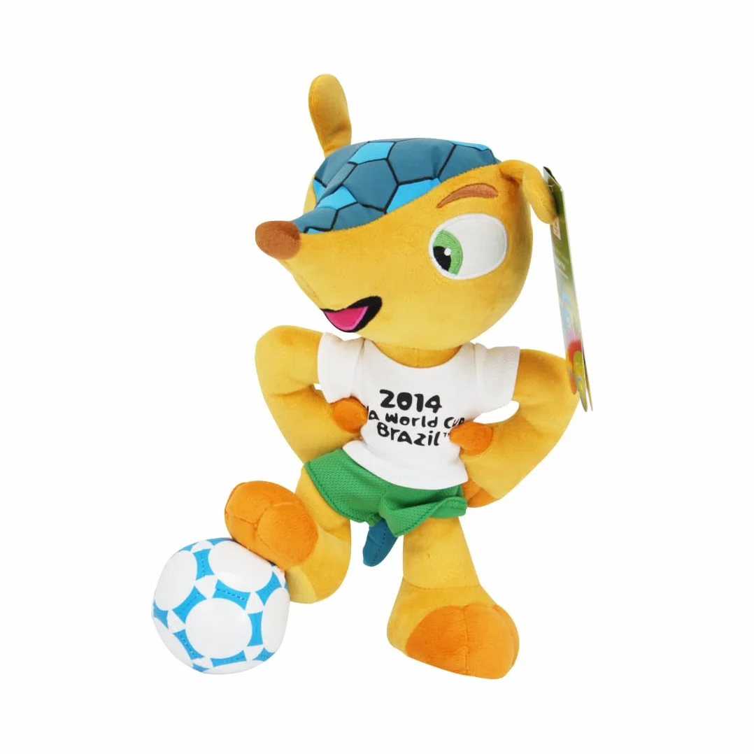 Mascotte en peluche Coupe du monde 2014 Brésil Fuleco 28 cm