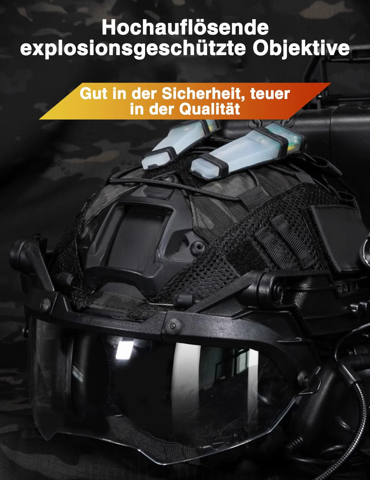 Lunettes Compatibles Casque MICH Airsoft Réglable PC Lentille Transparente Cyclisme Noir