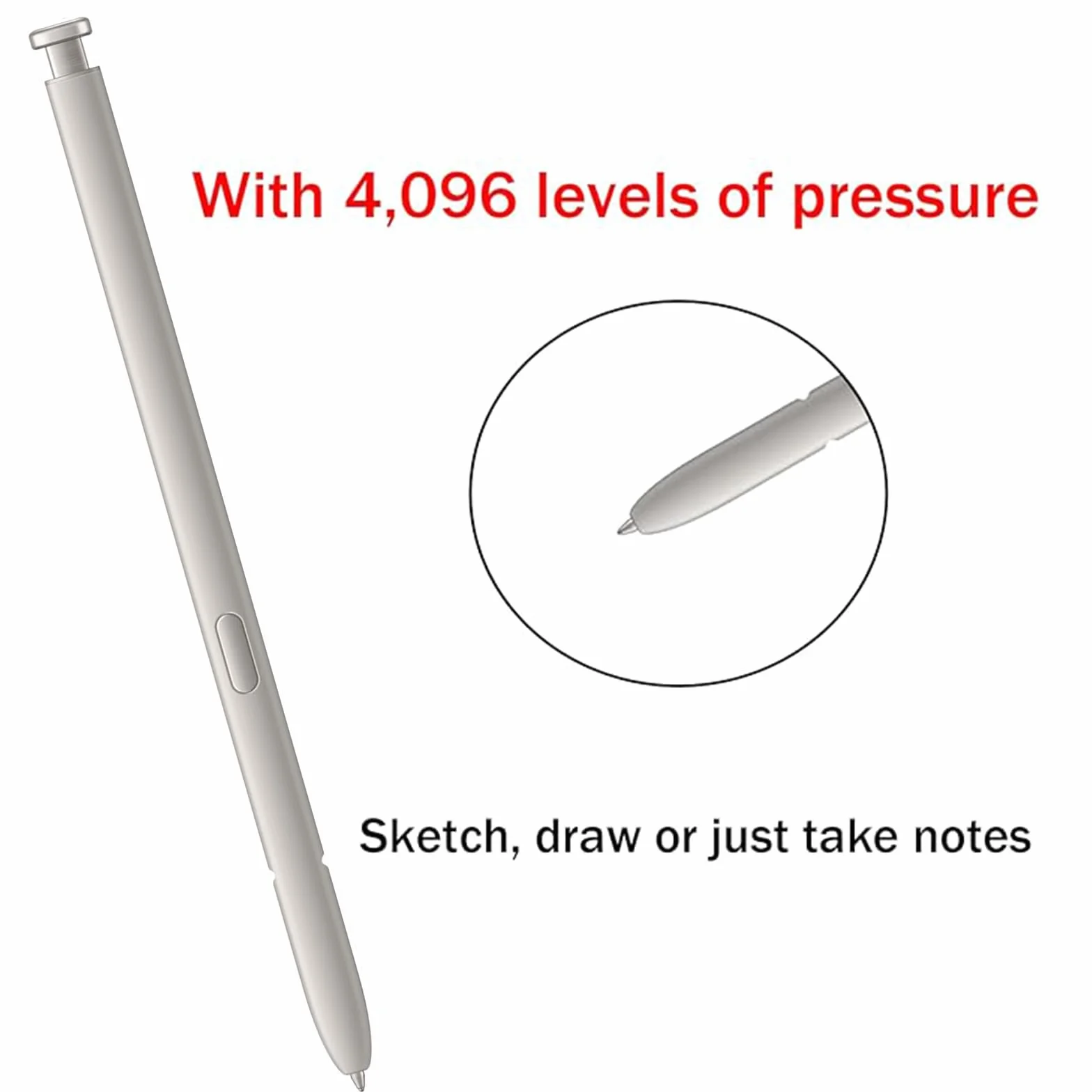 2 Pièces Galaxy S25 Ultra S Stylet de Remplacement pour Samsung Galaxy S25 Ultra S Pen pour remplacer Samsung S25 Ultra Stylus EJ-PS938,Gris