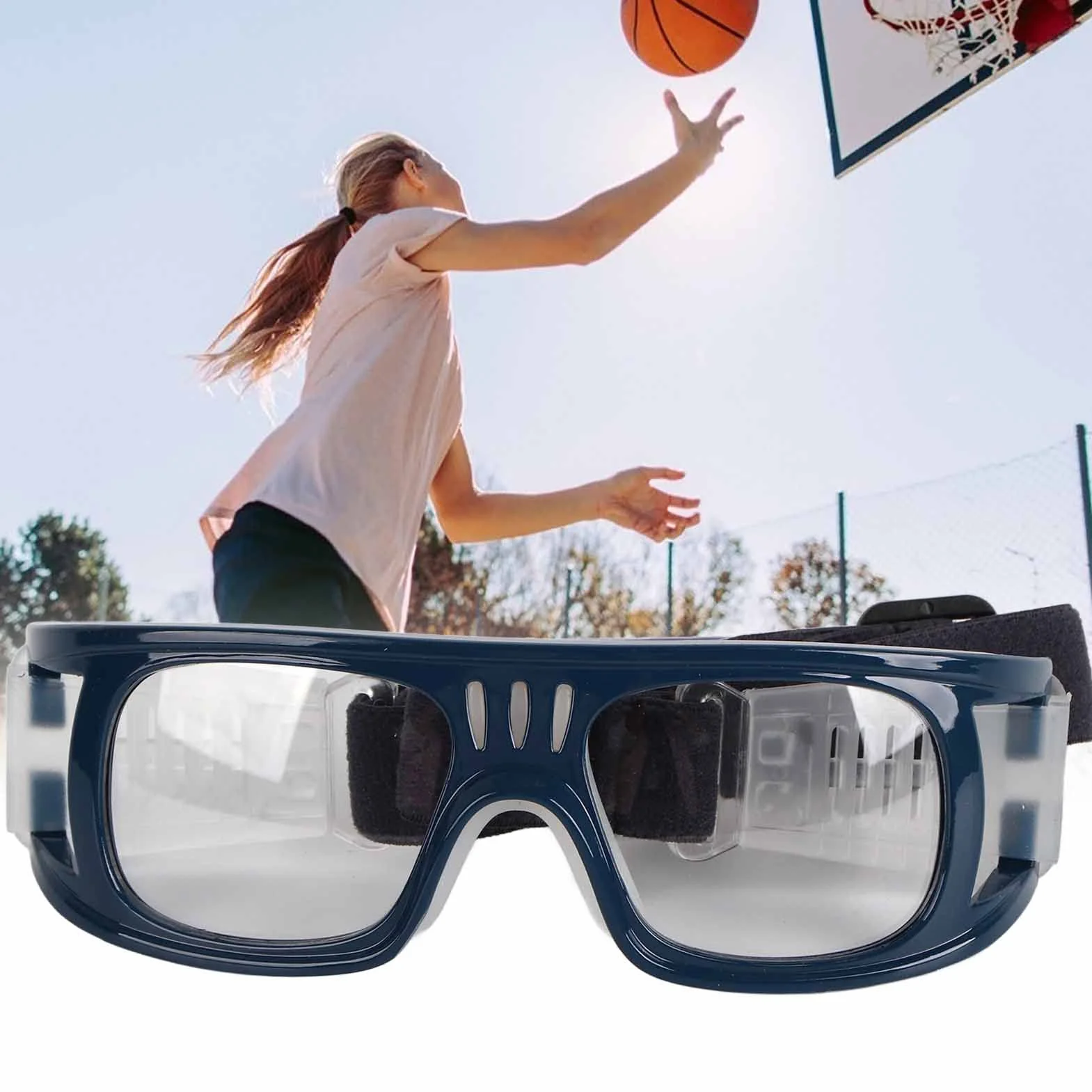 Lunettes sport polyvalentes basket-ball football volley entraînement monture foncée athlètes professionnels amateurs extérieur intérieur