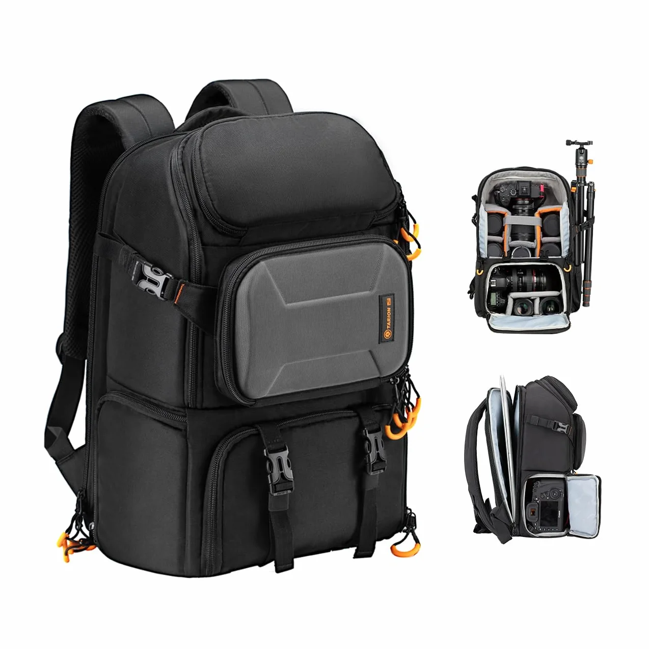 TARION Sac à Dos pour Appareil Photo 15L- Sac Photo avec Compartiment Ordinateur Portable 15,6" et Housse Imperméable | Pour Photographe, Randonnée et Voyage (PBL)