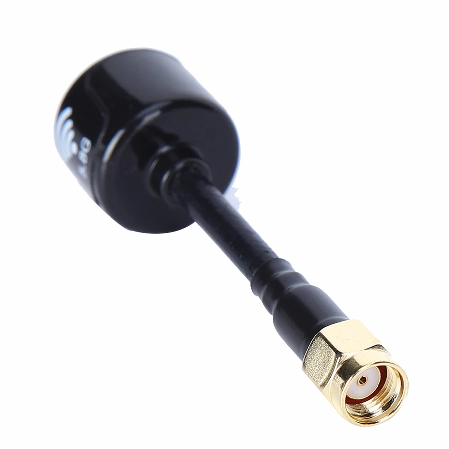 Alomejor Antenne à Gain élevé 5.8Ghz 3dBi RHCP Installation Flexible Fort pour FPV Racing Drone RC Pièces Accessoire (N-oir)