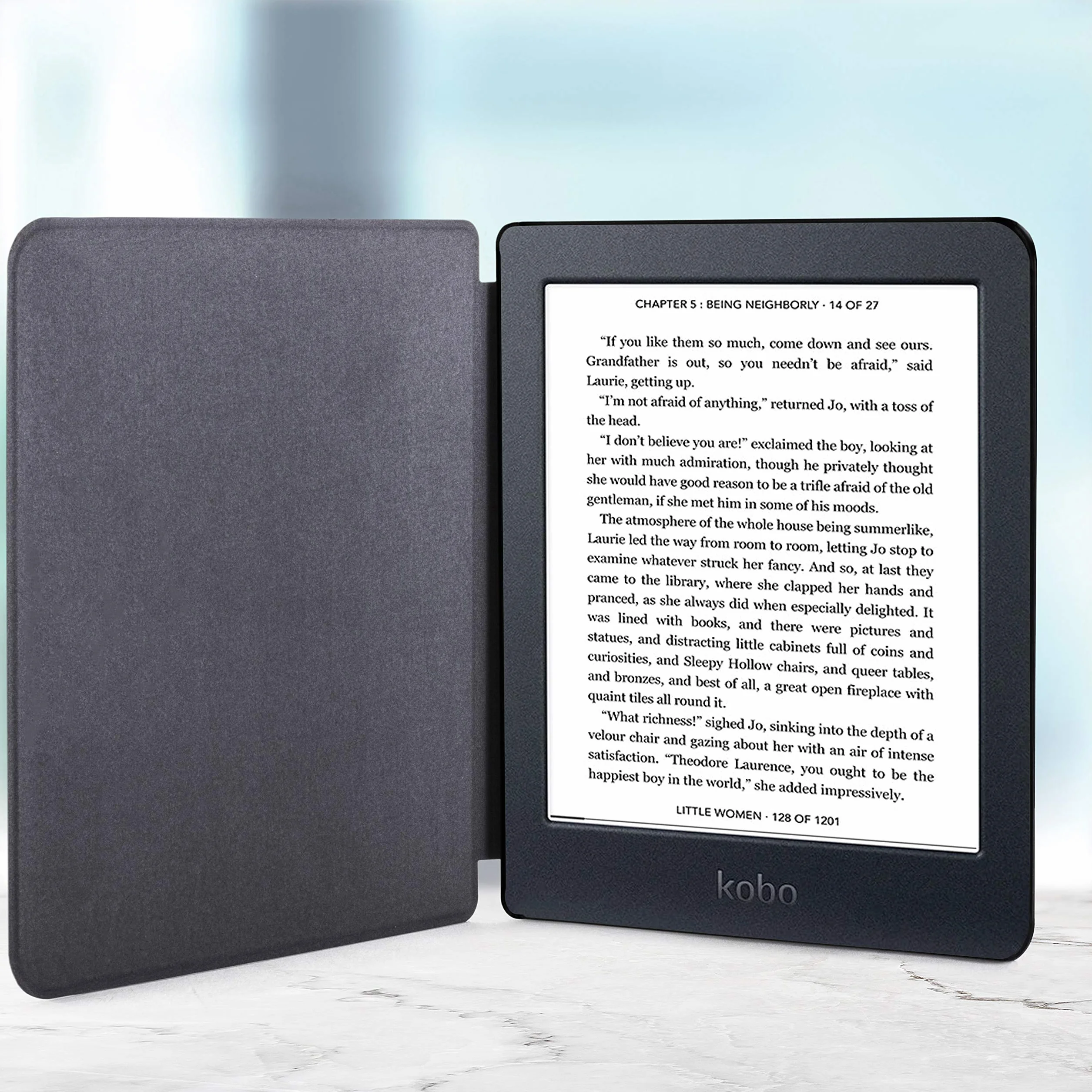 Forefront Cases Étui pour Kobo Nia (Modèle: 2020) - Mince et Léger, Fonction Automatique Veille/Réveil Intelligente Étui, Coque (Housse) de Protection pour Kobo Nia - Noir