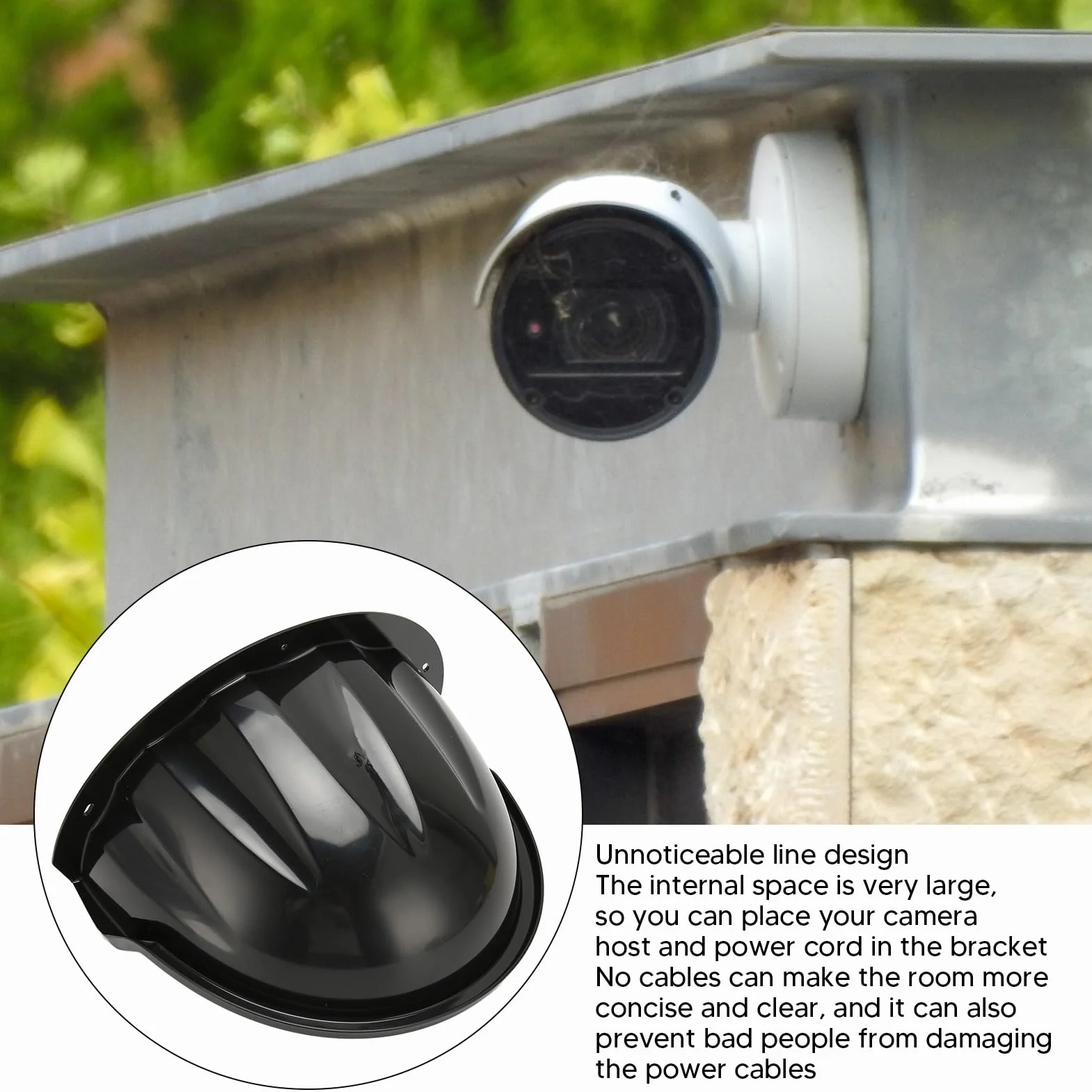 Caméra de sécurité Universelle, Protection Contre la Pluie, Pare- pour Caméra Extérieure (Noir)
