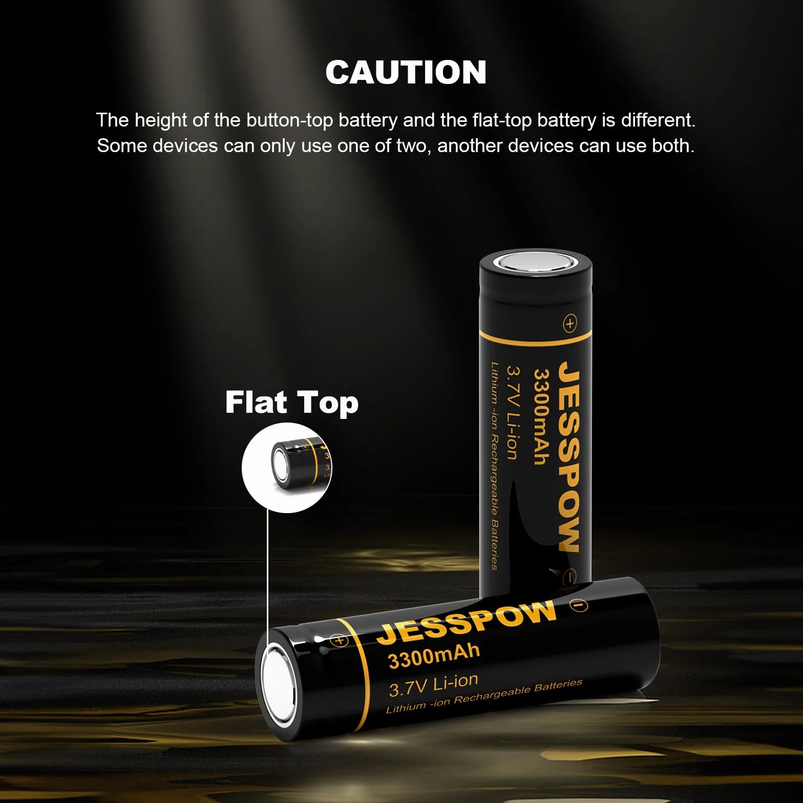 Batteries Rechargeables 3.7V 3300mAh 4Pcs Haute capacité pour Lampe Frontale LED Voiture télécommandée 18x65mm