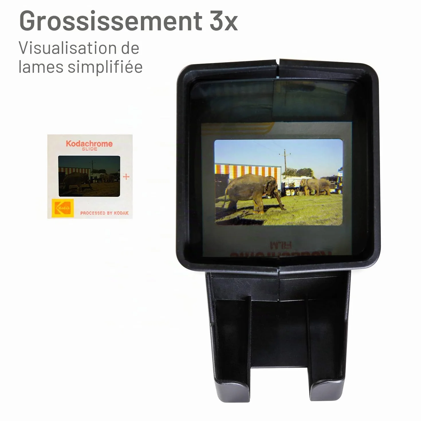 Kodak Visionneuse de Diapositives et de Films 35 mm - Fonctionnement sur Batterie, grossissement 3X, visualisation éclairée par LED - pour Diapositives 35 mm et négatifs de Films