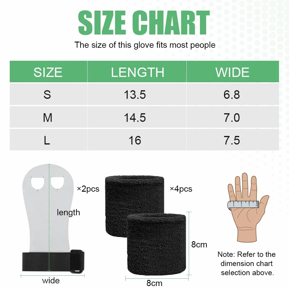 Manique Gants Gym Enfant Adulte Protection Paumes avec Bracelets de Sport 2 Paire Poignées Gymnastique Ouverts Crossfit Powerlifting