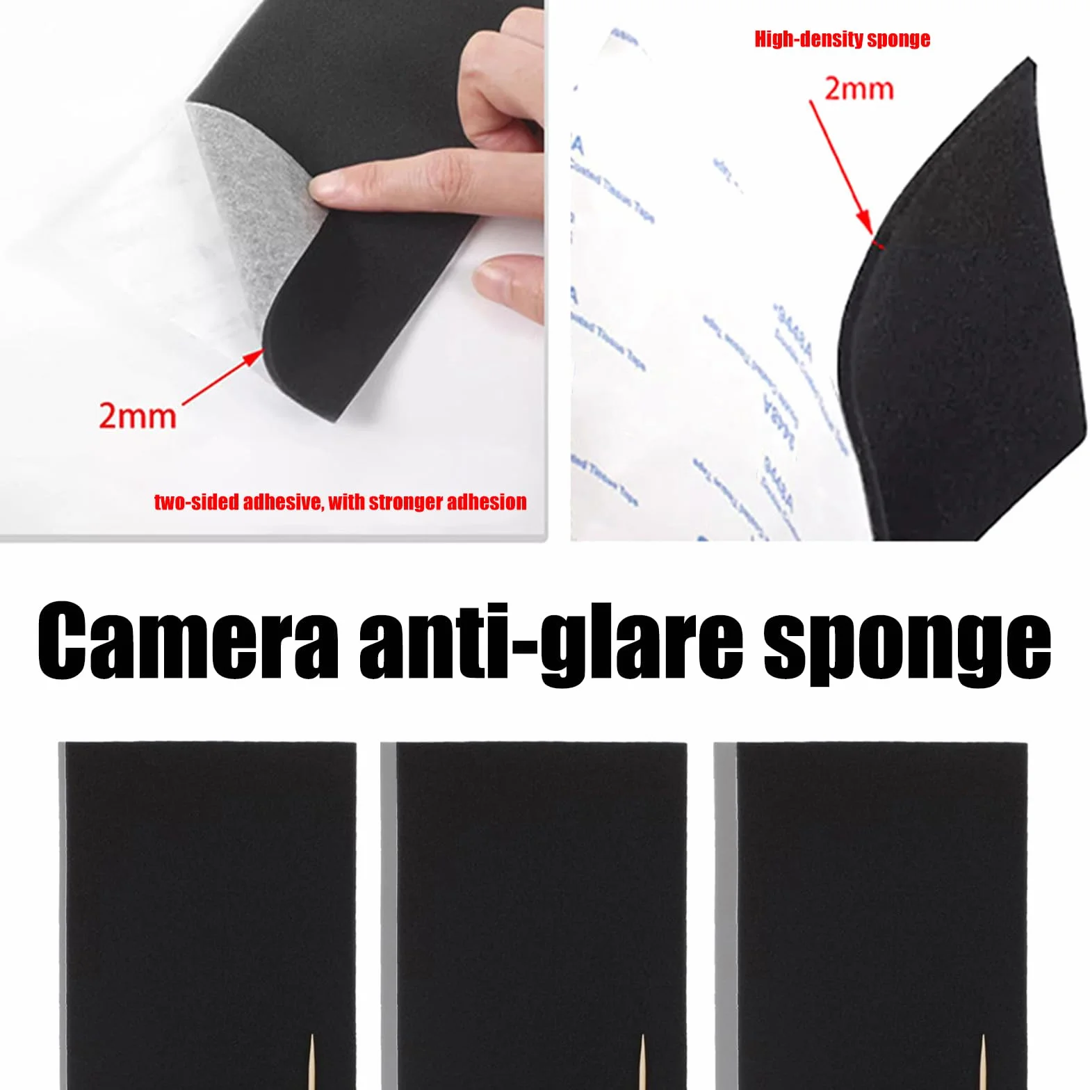 Éponge anti-fuite légère en mousse haute densité pour appareil photo de rechange avec pince pour écran solaire 120 135