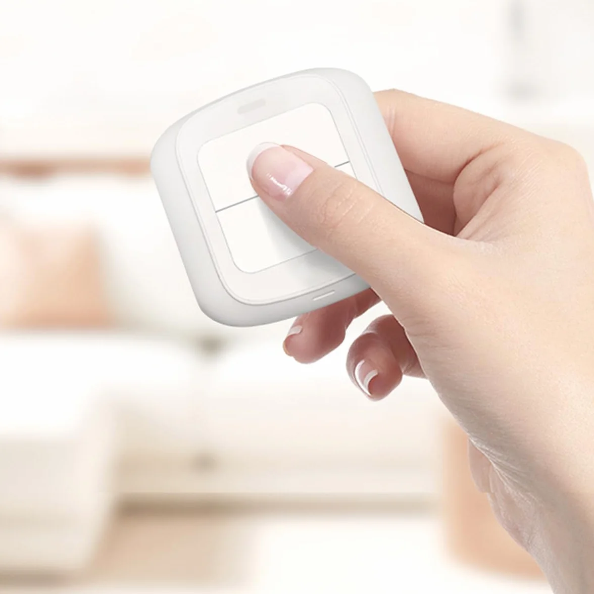 commutateur intelligent commutateur Wifi à 2 boutons commutateur de scène de répéteur intelligent Compatible avec Tuya Smart Life(Incompatible avec Alexa)